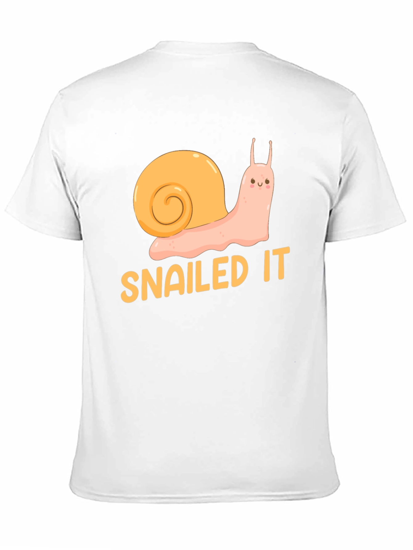 Black Snailed It! Funny Snail Graphic T-Shirt - Black Cotton Tee view 11