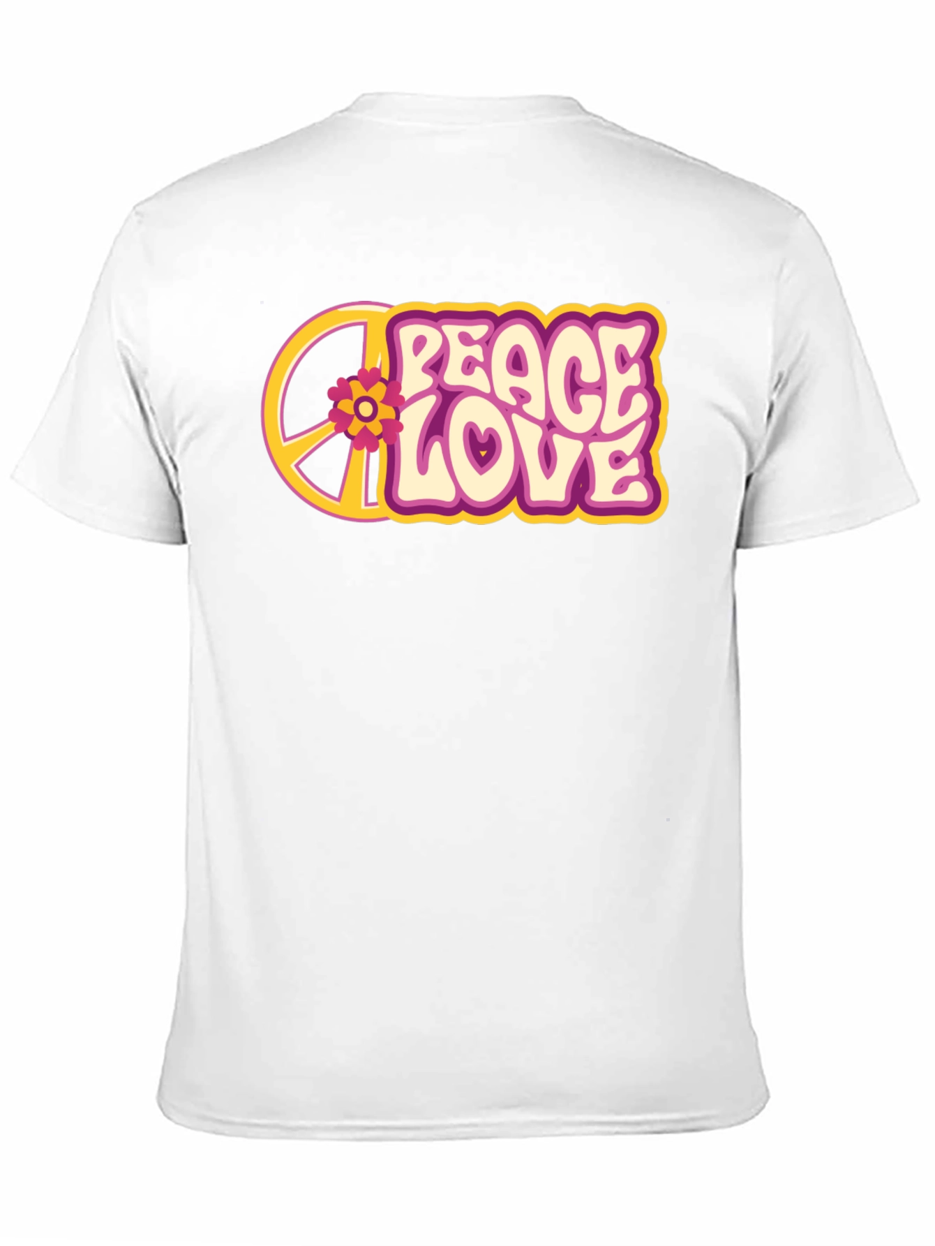 Black Peace Love Flower Graphic Tee - Retro Style view 11