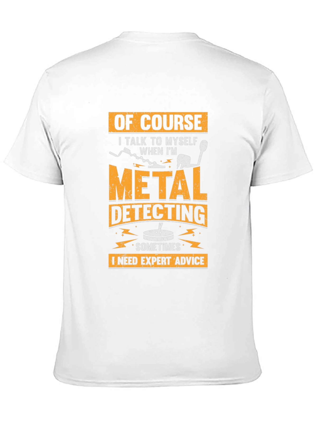 Black Metal Detecting Expert Advice Graphic Tee view 11