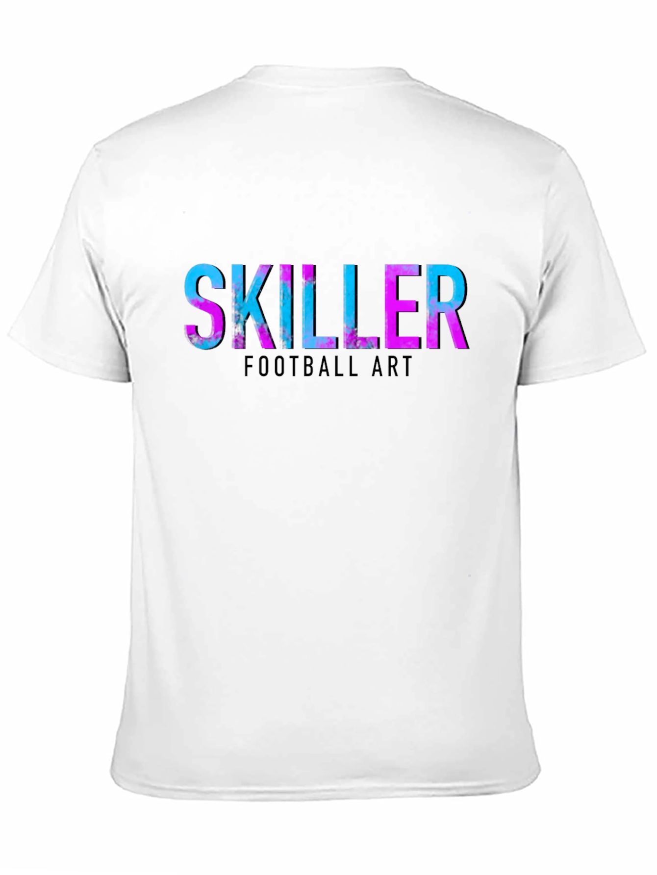 Black Skiller Football Art Graphic T-Shirt view 11