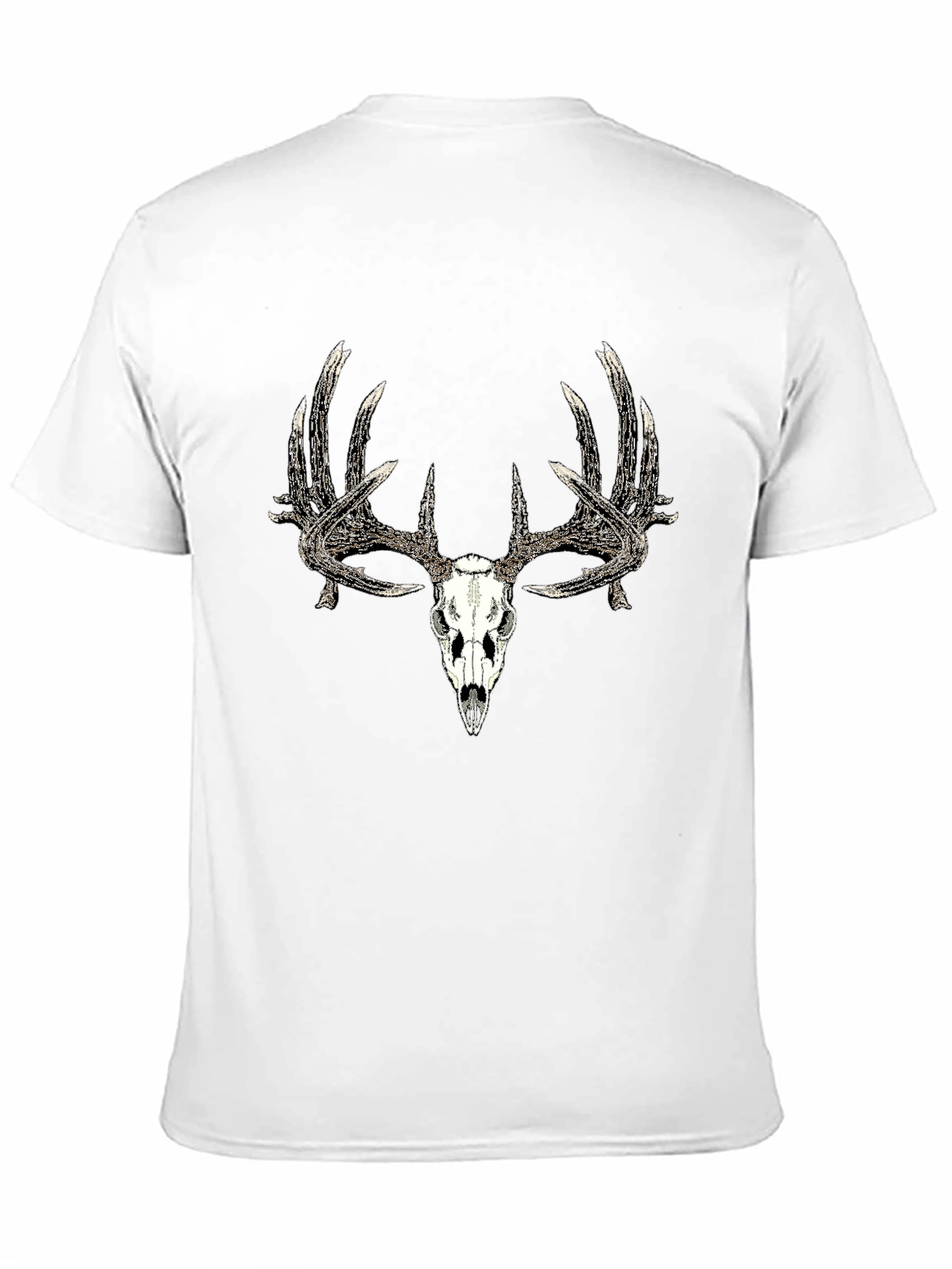 Black Deer Skull Graphic Tee - Black view 11