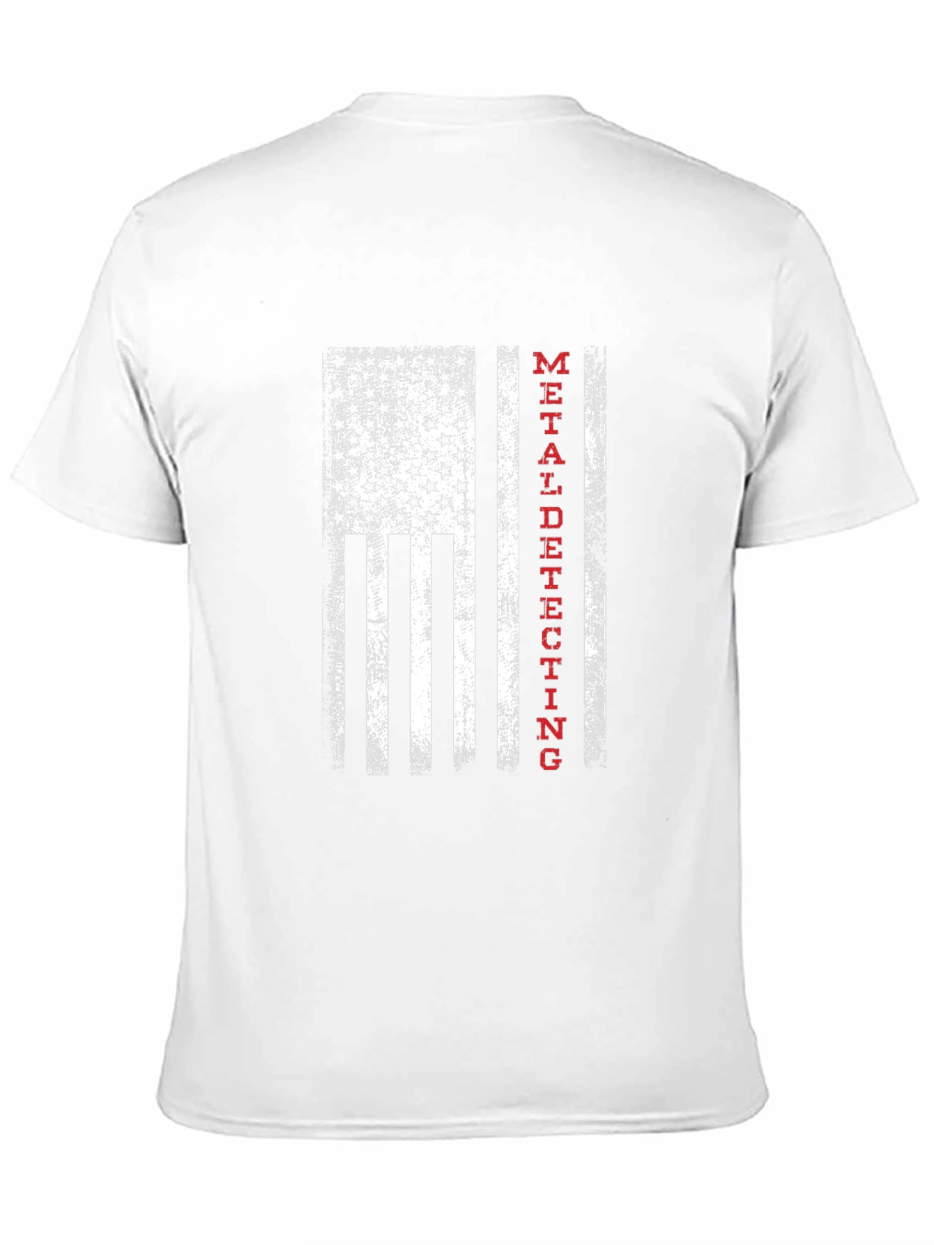 Black Metal Detecting USA Flag T-Shirt view 11