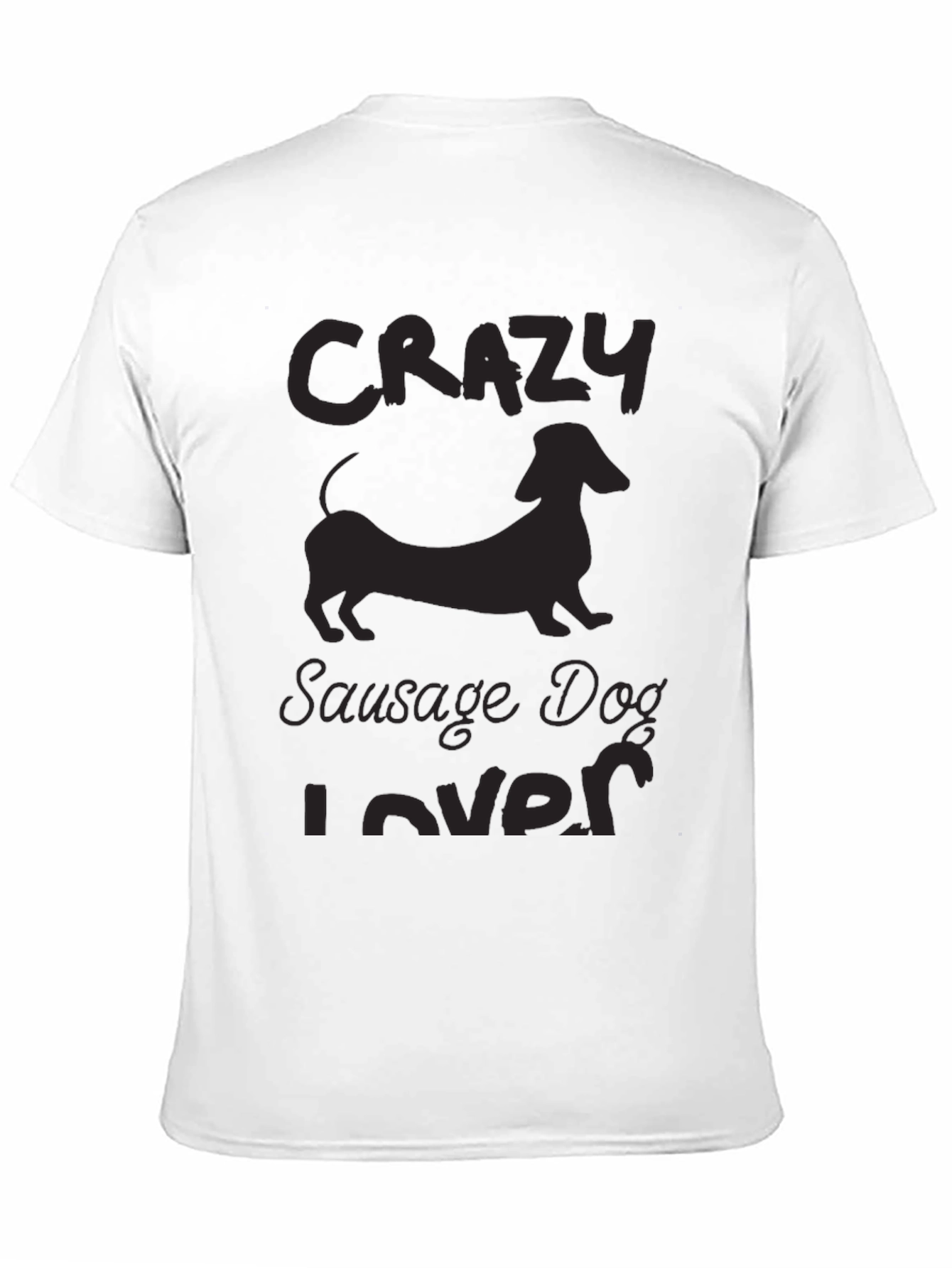Black Crazy Sausage Dog Lover T-Shirt view 11