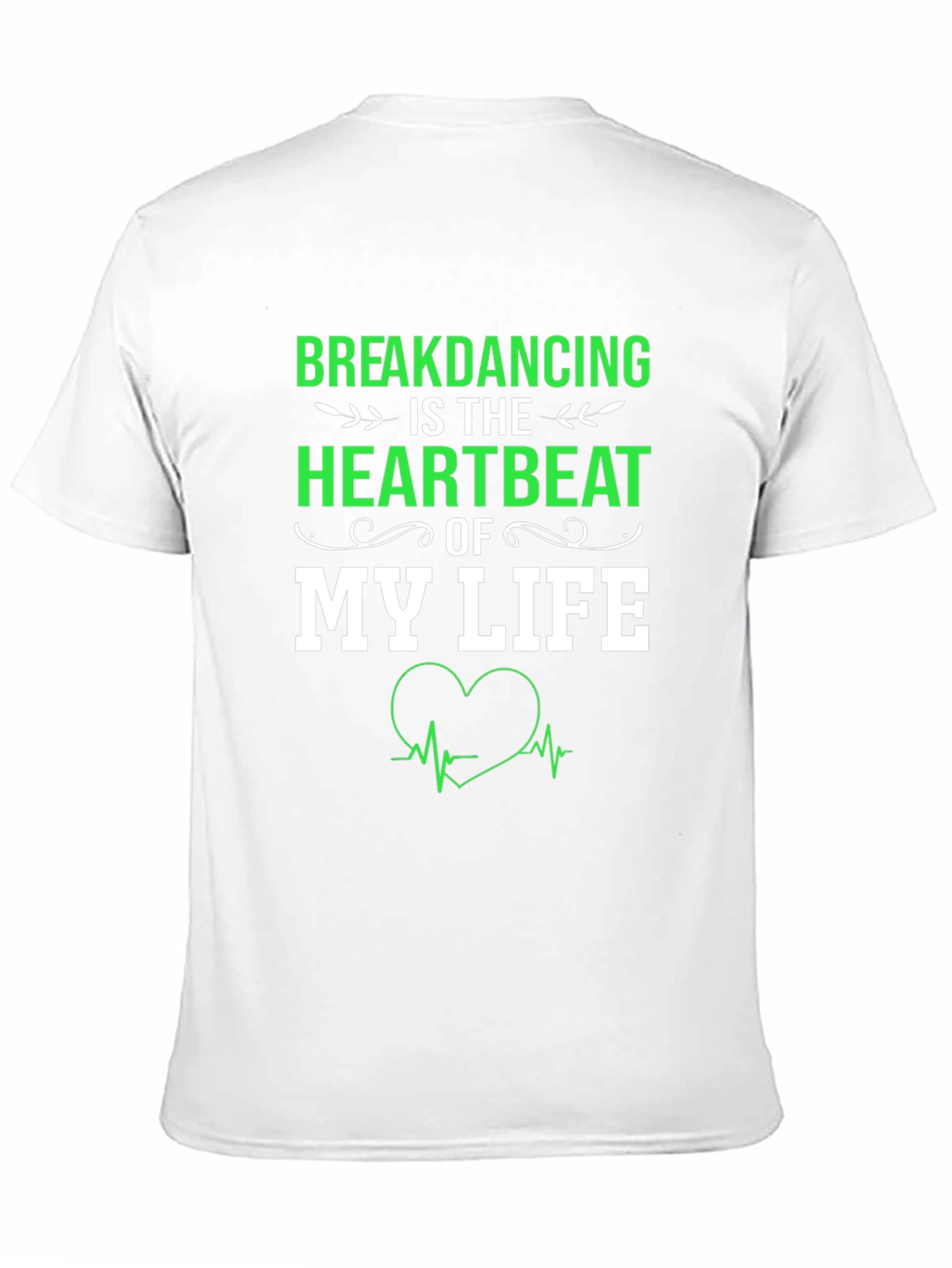 Black Breakdancing Heartbeat T-Shirt view 11