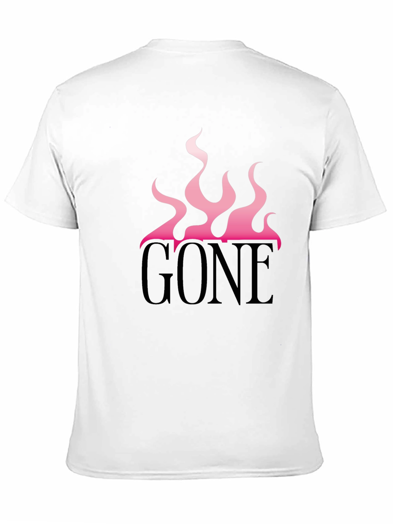 Black GONE Graphic Tee - Pink Flames Black T-Shirt view 11