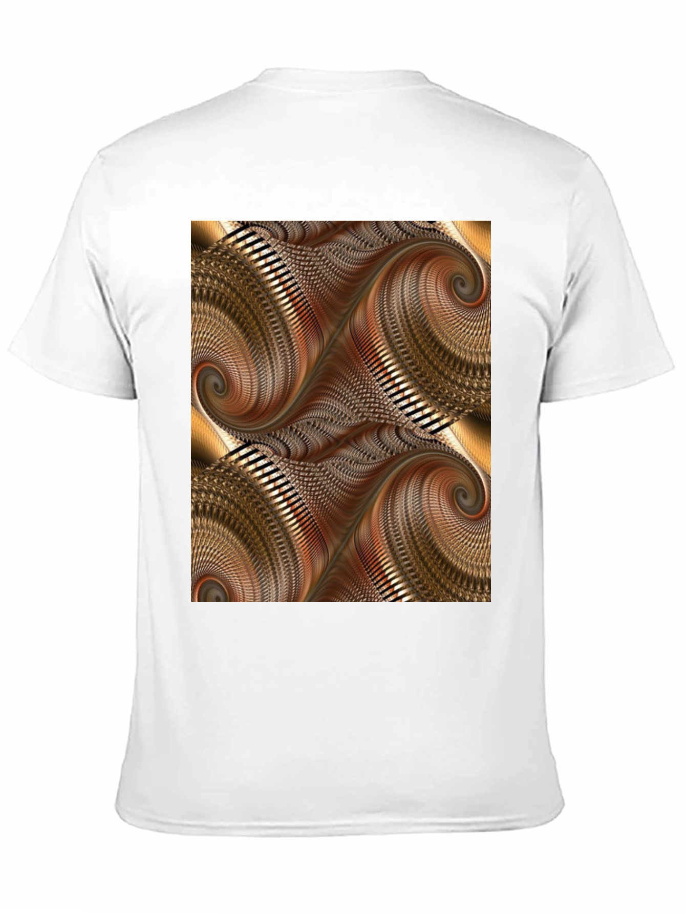 Black Abstract Swirl Graphic Print Black T-Shirt view 11