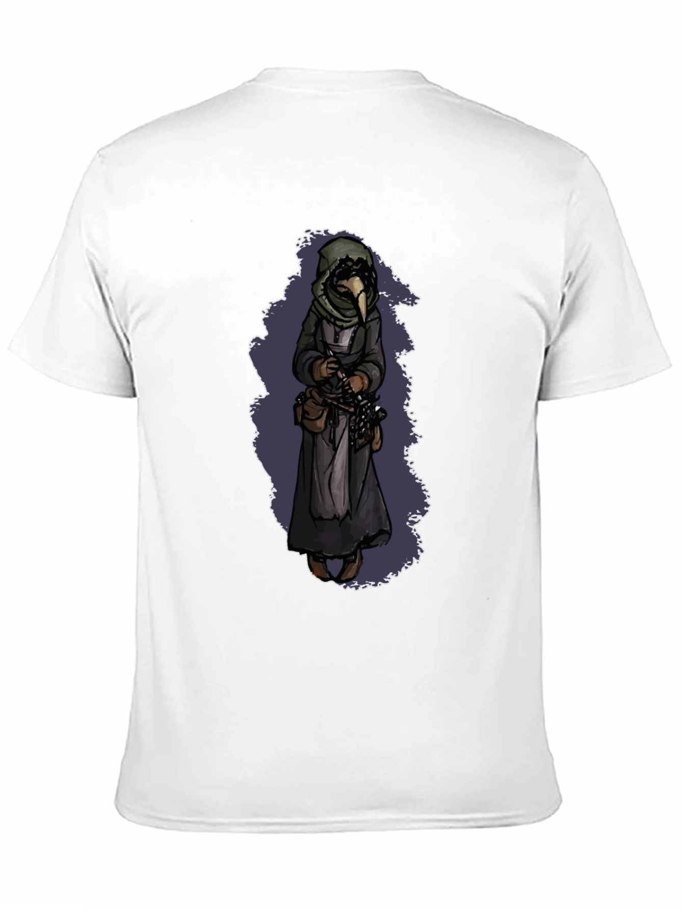 Black Plague Doctor Graphic T-Shirt - Black view 11