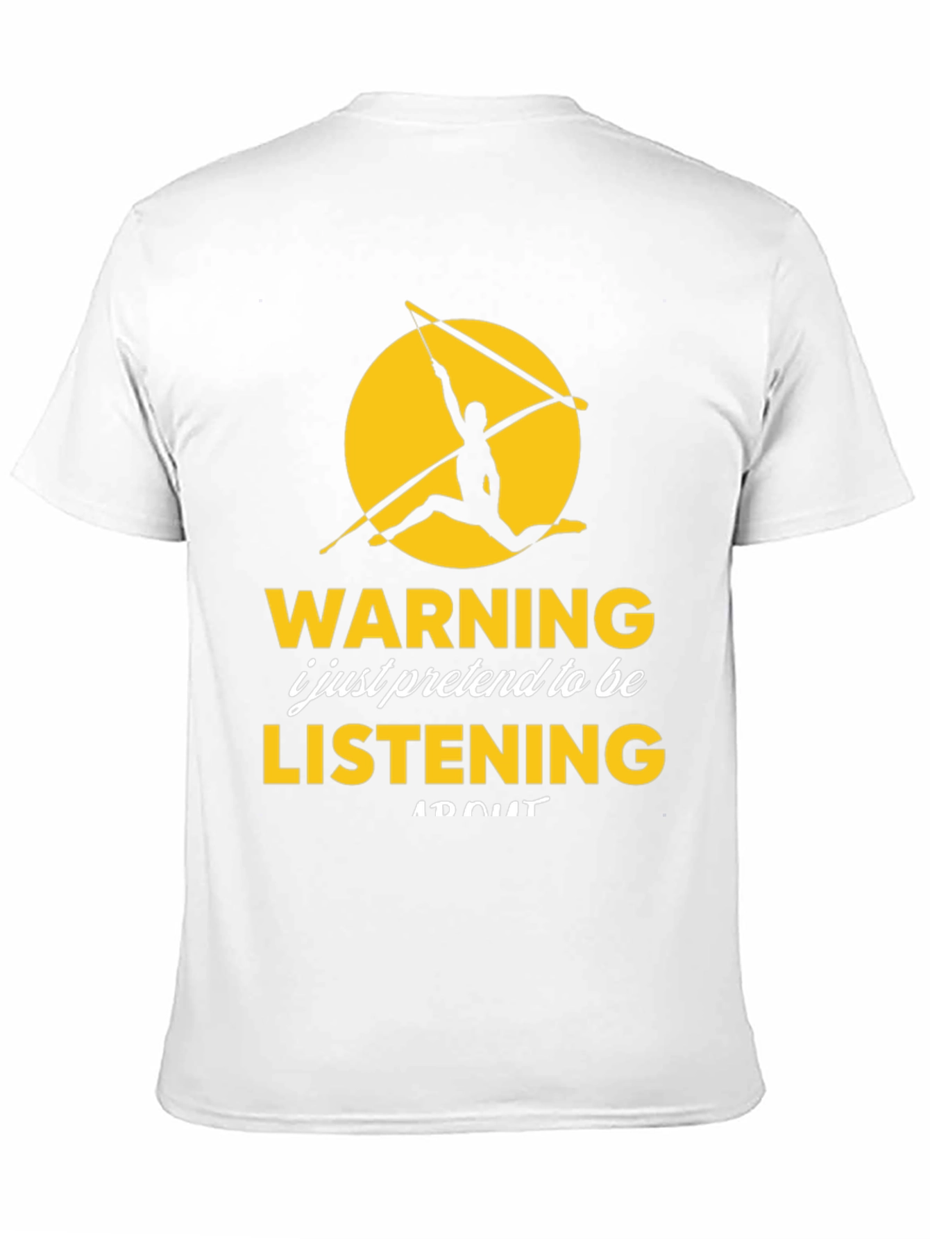 Black Warning I Pretend Listening T-Shirt view 11
