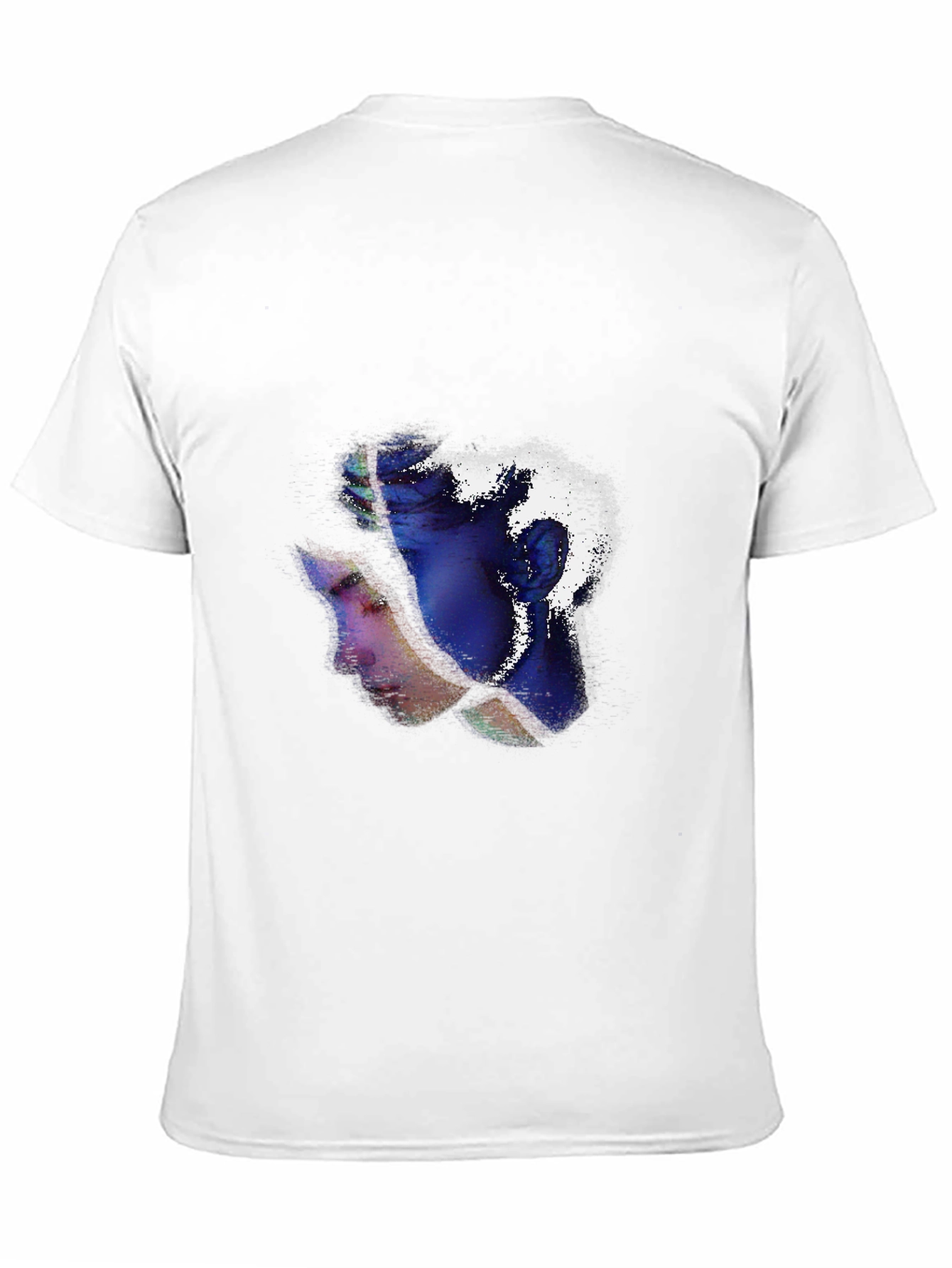 Black Abstract Face Graphic Print Tee view 11