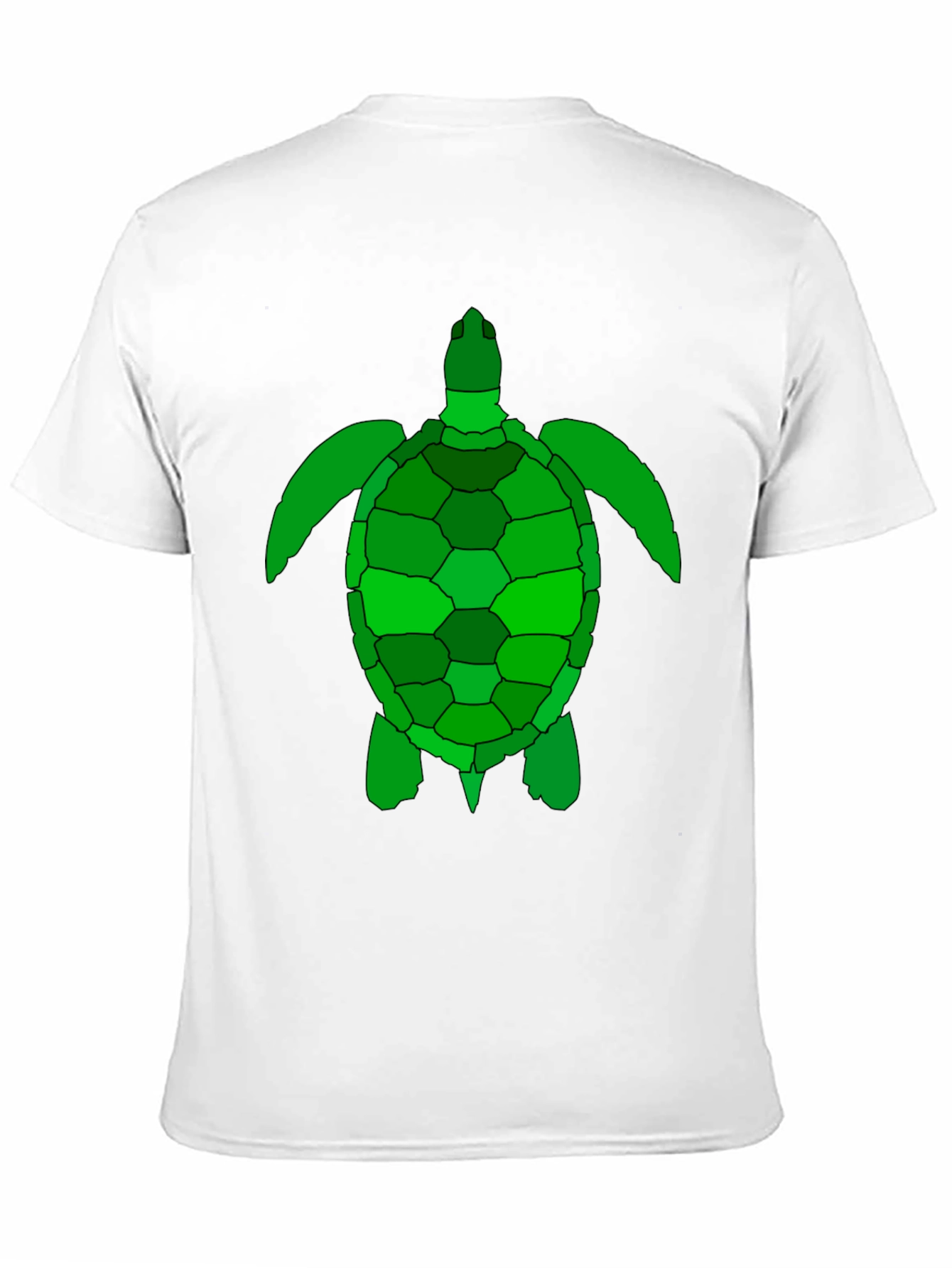 Black Green Sea Turtle Graphic Tee - Black Cotton T-Shirt view 11