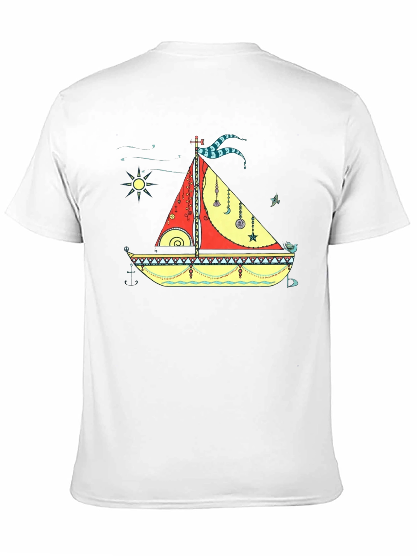 Black Sailboat Graphic Black T-Shirt view 11