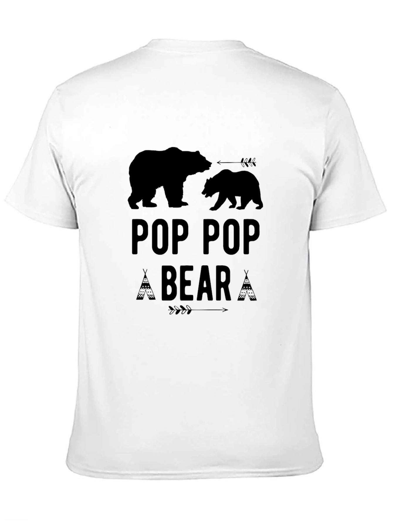 Black Pop Pop Bear T-Shirt - Father's Day Gift view 11