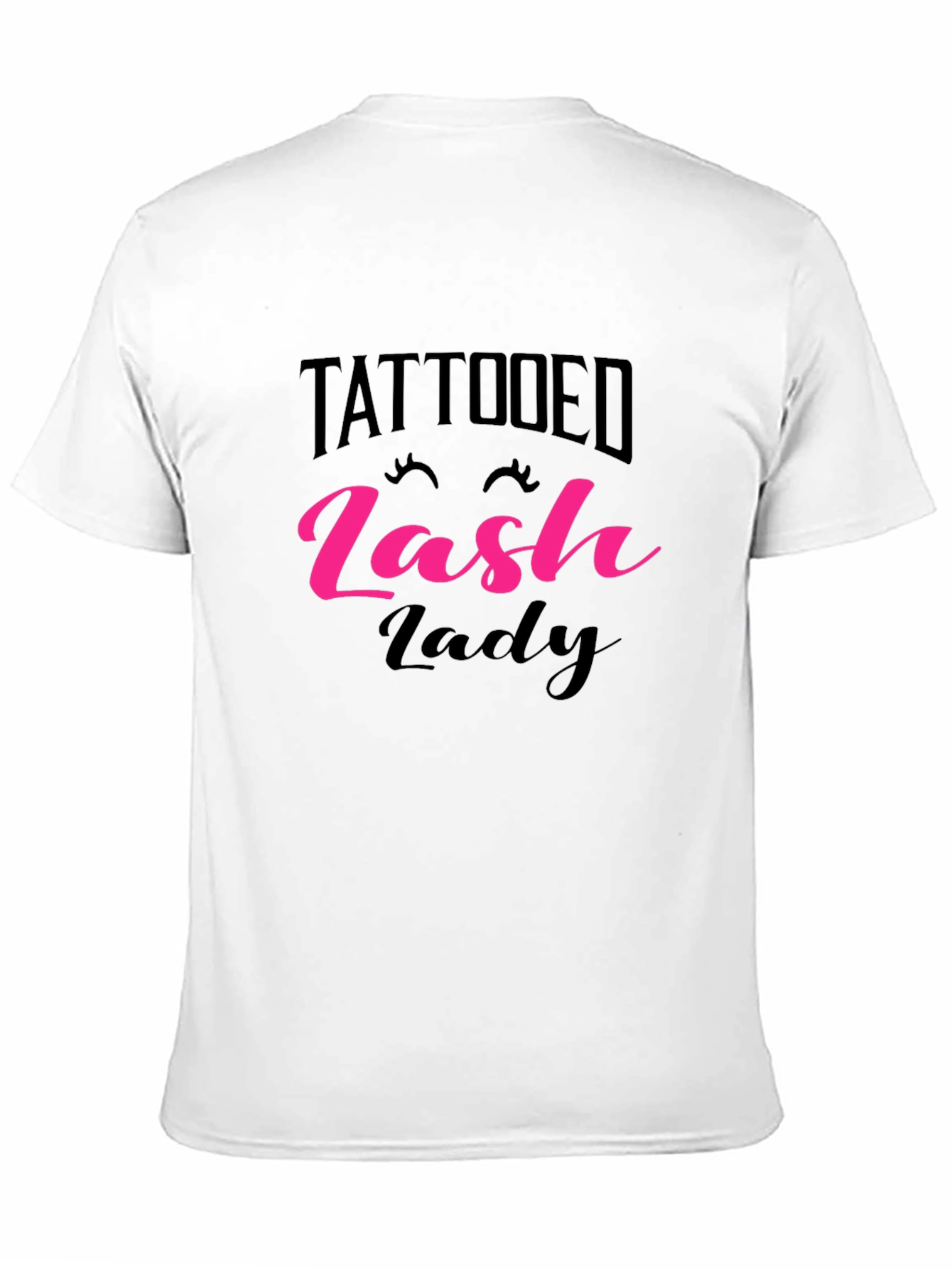 Black Tattooed Lash Lady T-Shirt - Black view 11