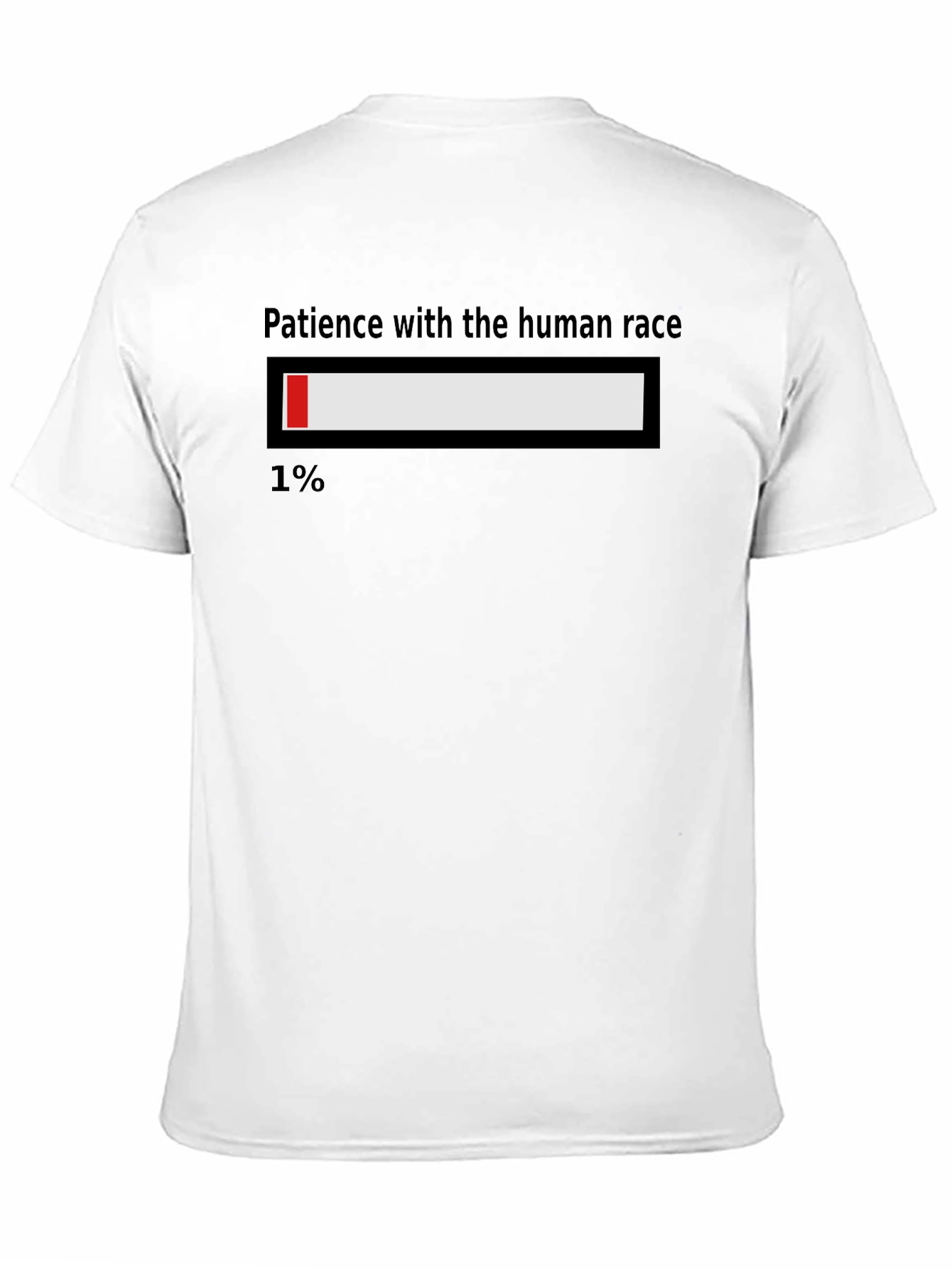 Black Funny Patience Loading Bar T-Shirt view 11