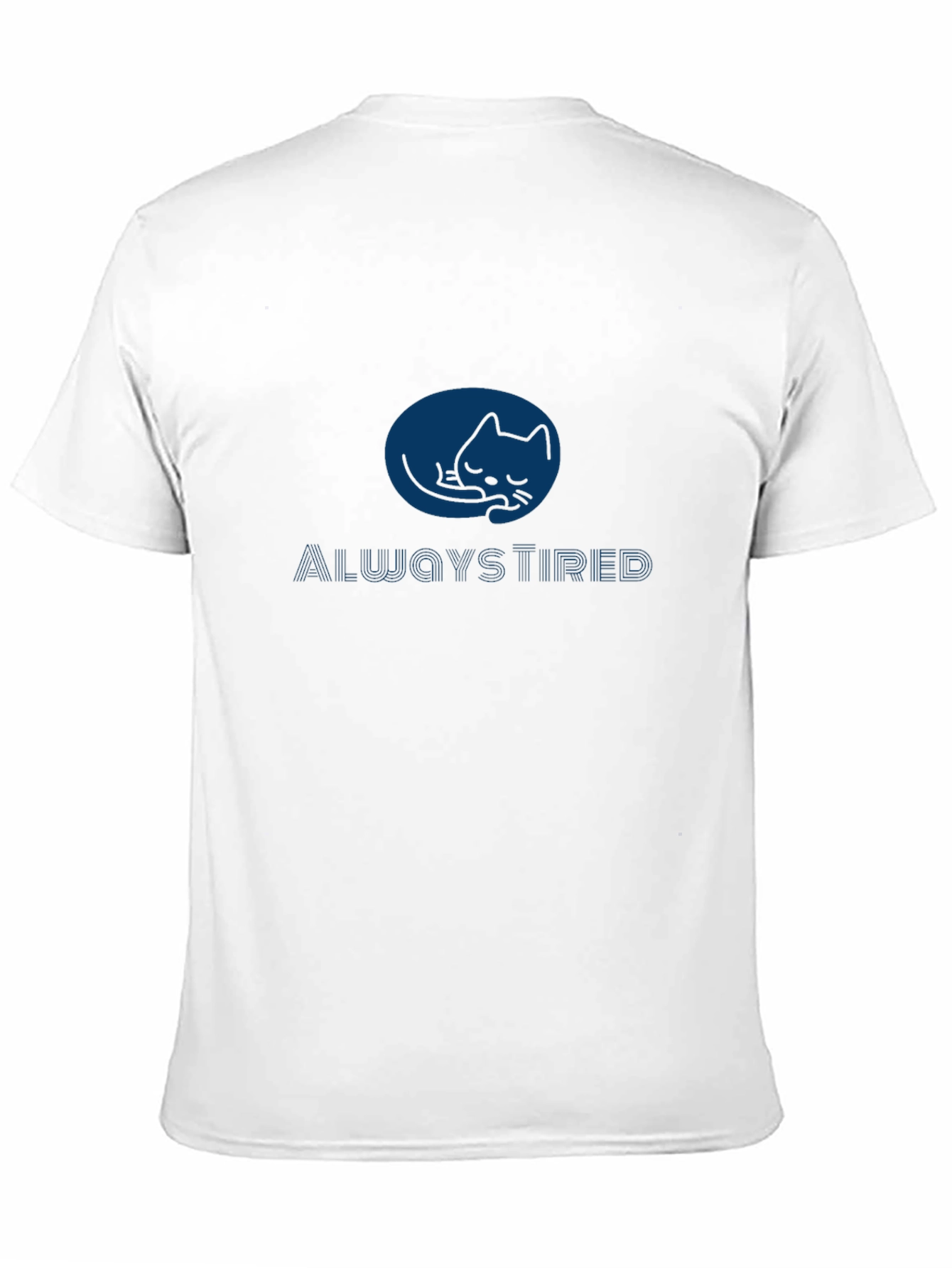 Black Always Tired Cat Graphic Tee view 11