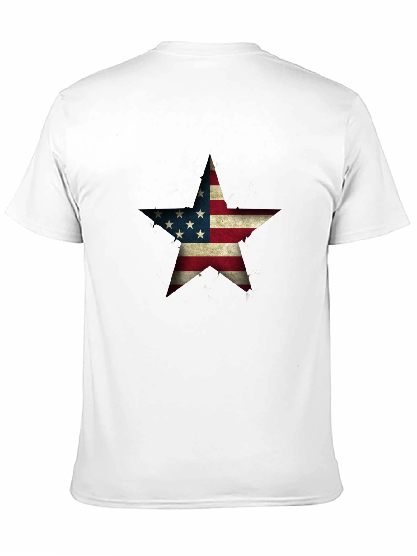 Black USA Flag Star Graphic Black T-Shirt view 11