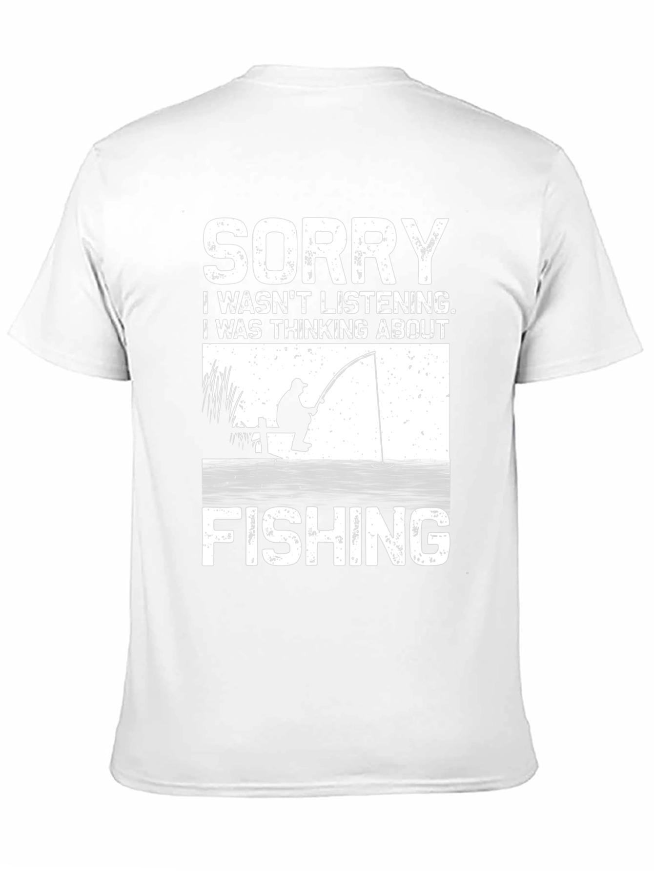 Black Funny Fishing T-Shirt - Sorry Wasn't Listening view 11