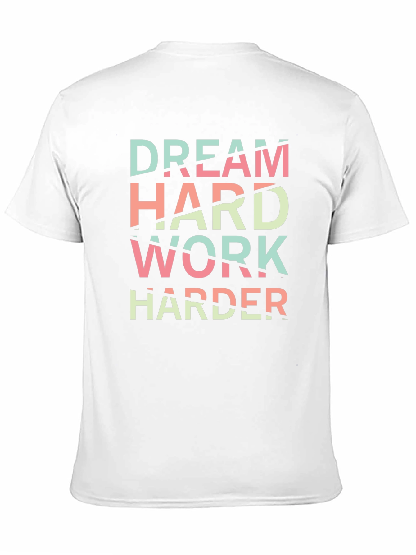 Black Dream Hard Work Harder Black Graphic Tee view 11