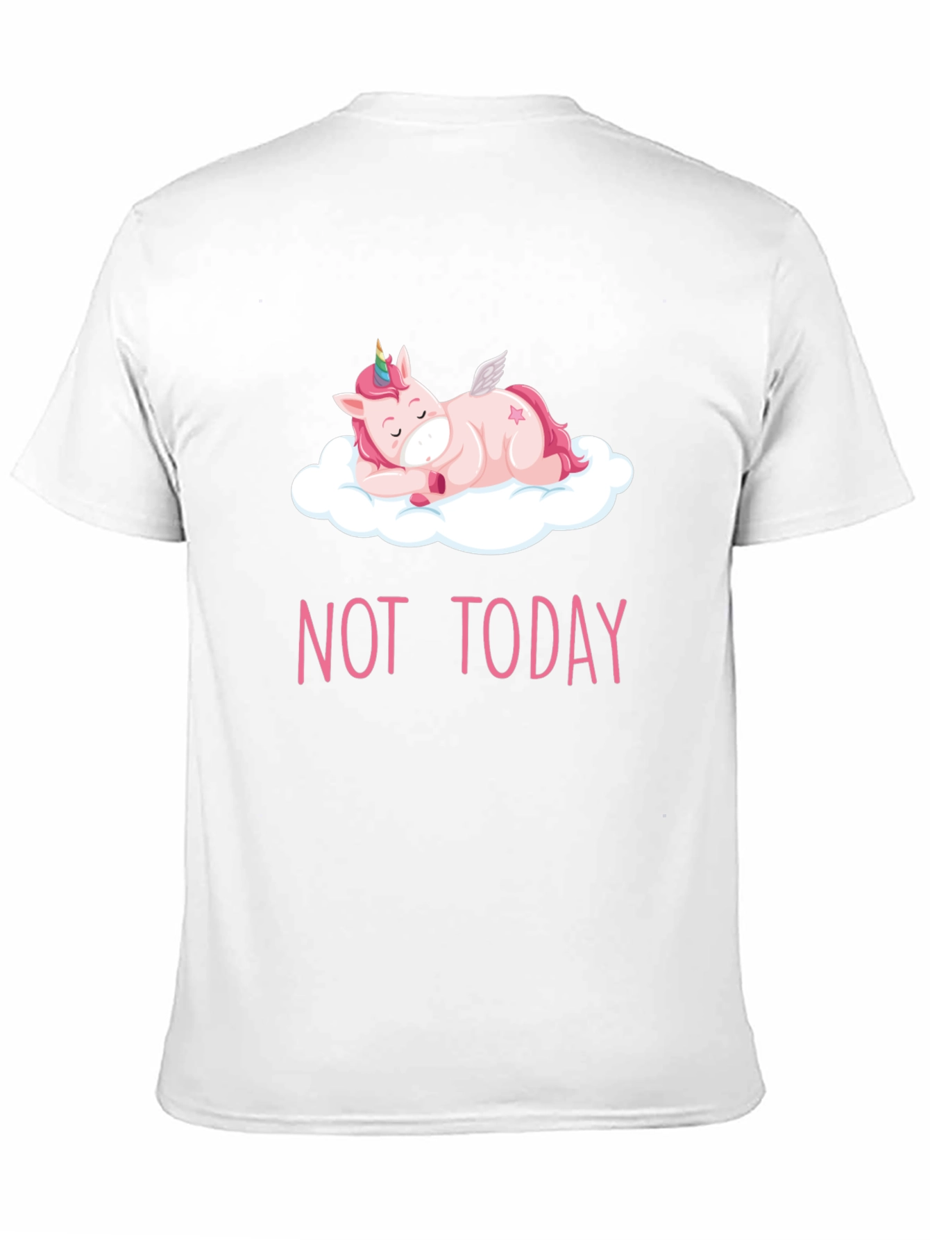 Black Not Today Lazy Unicorn T-Shirt view 11