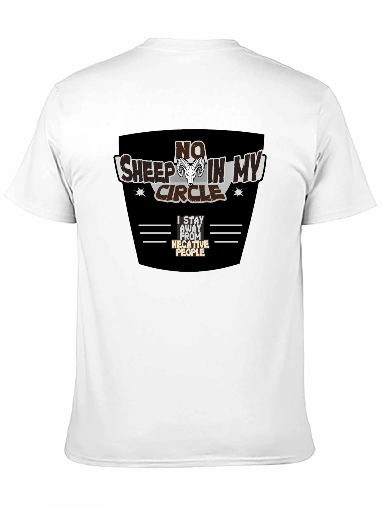 Black No Sheep In My Circle Graphic Tee view 11