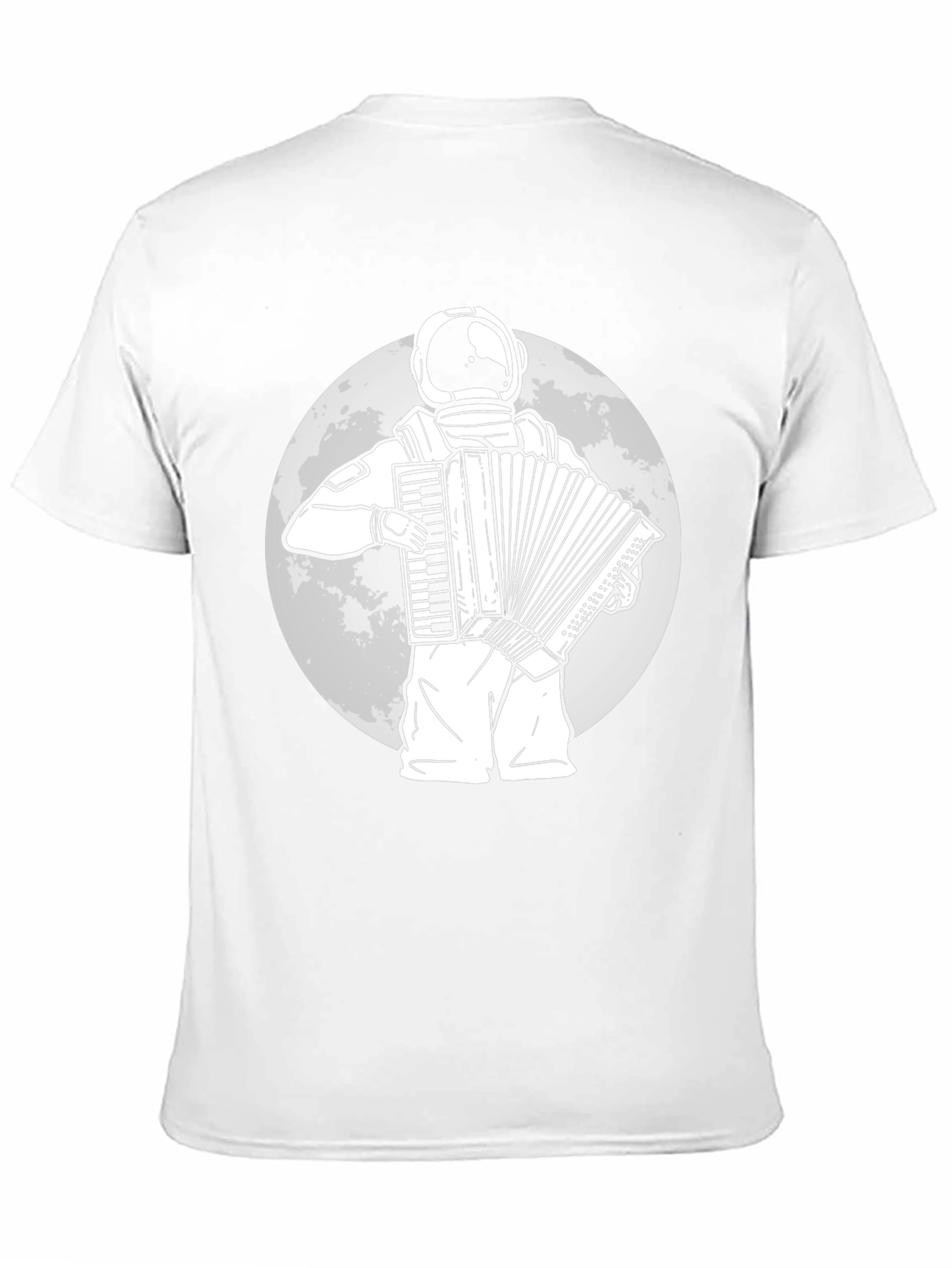 Black Astronaut Accordion Player Graphic Tee view 11