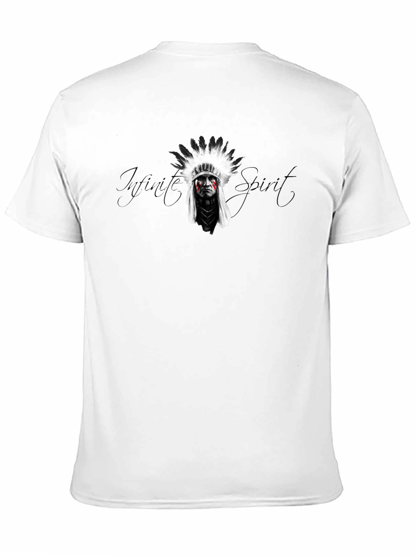 Black Men's Black T-Shirt - Infinite Spirit Graphic Tee view 11