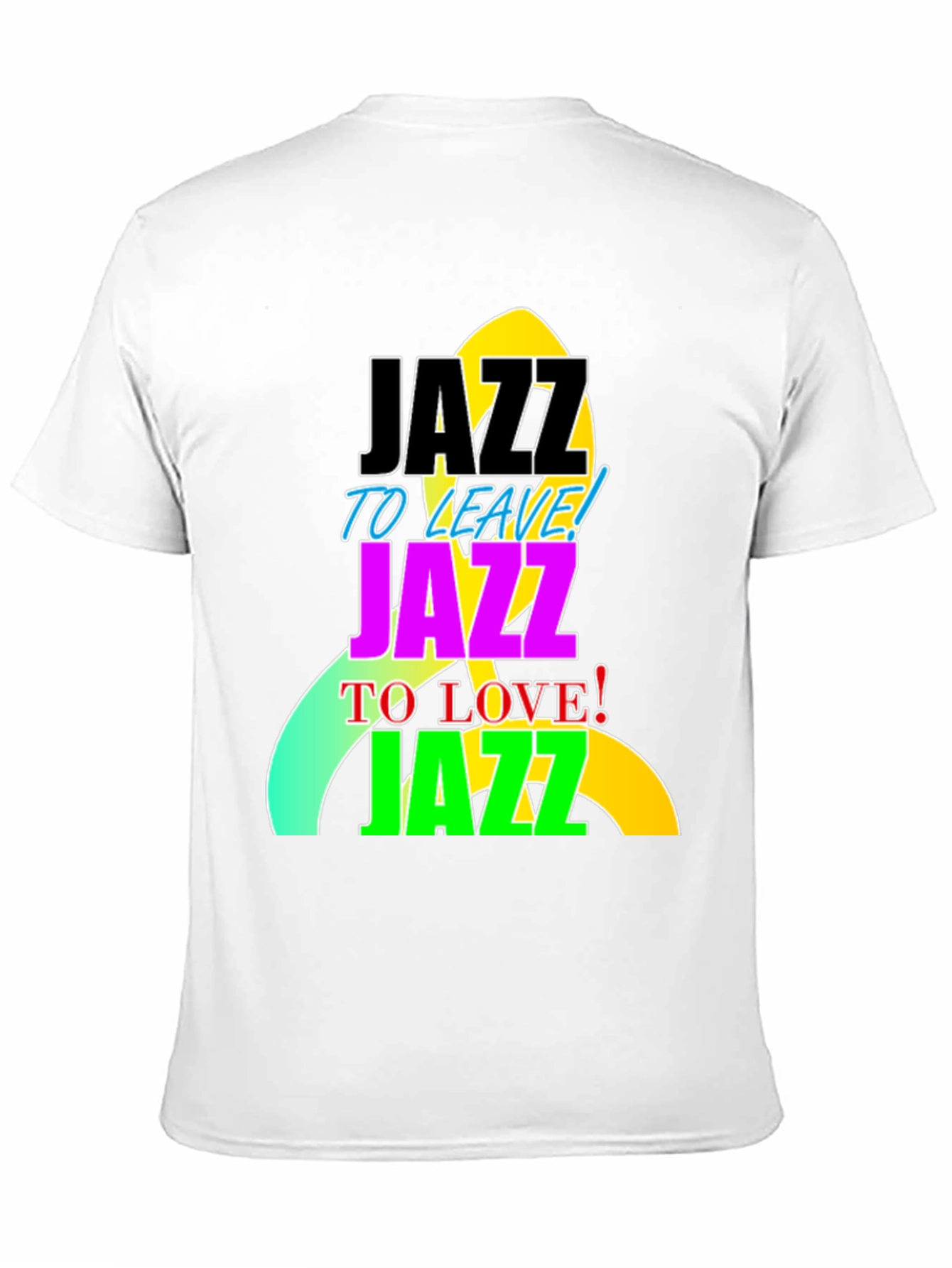 Black Jazz to Leave, Love, Jazz T-Shirt view 11