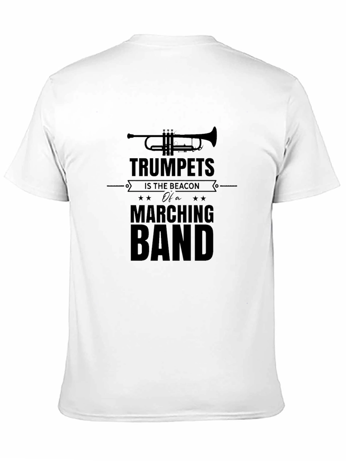 Black Trumpets Marching Band Graphic T-Shirt view 11