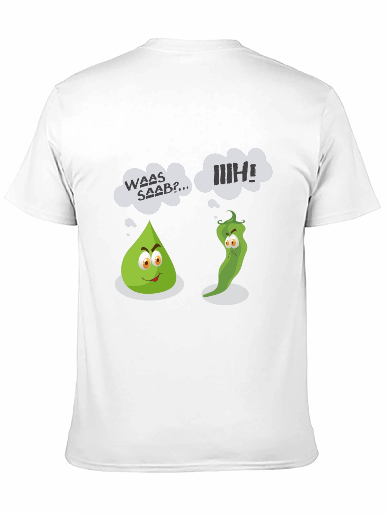 Black Funny Cartoon Vegetables Black T-Shirt view 11
