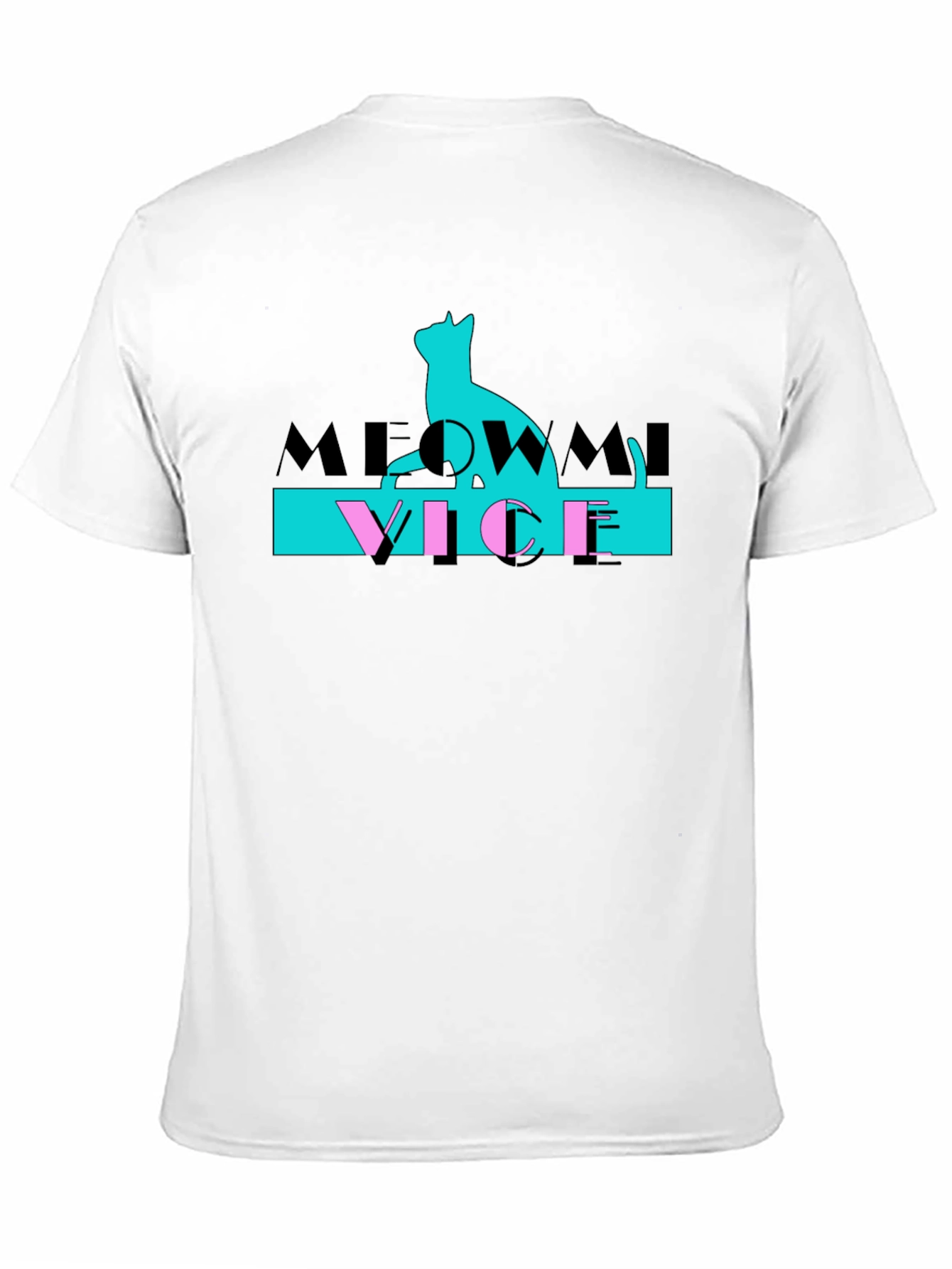 Black Meowmi Vice Graphic T-Shirt, Cat Lover Tee view 11