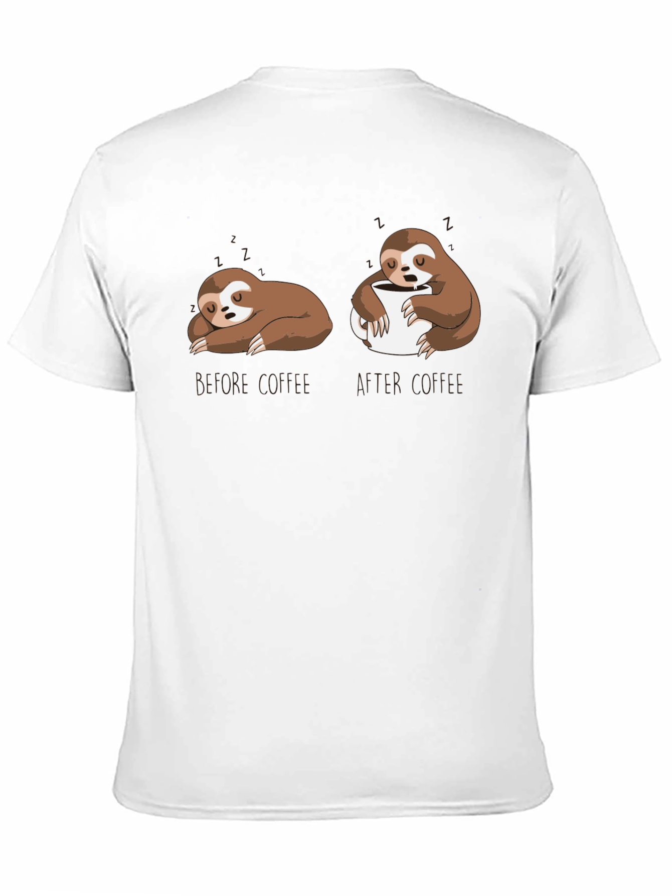 Black Sloth Coffee T-Shirt - Funny Graphic Tee view 11