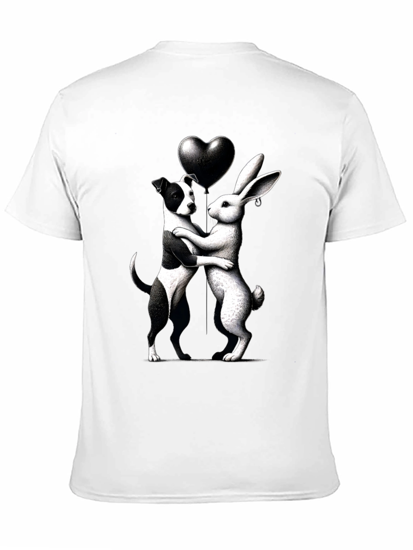 Black Dog & Rabbit Heart Graphic Tee view 11