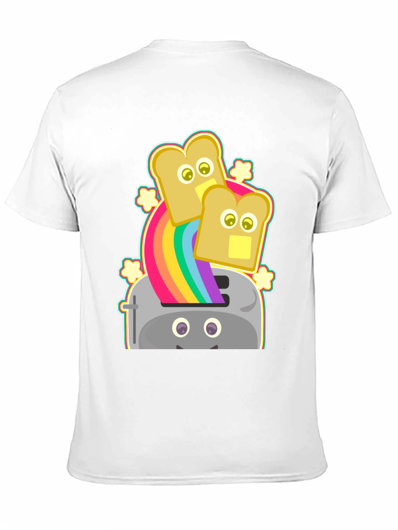 Black Rainbow Toaster Bread T-Shirt, Novelty Tee view 11