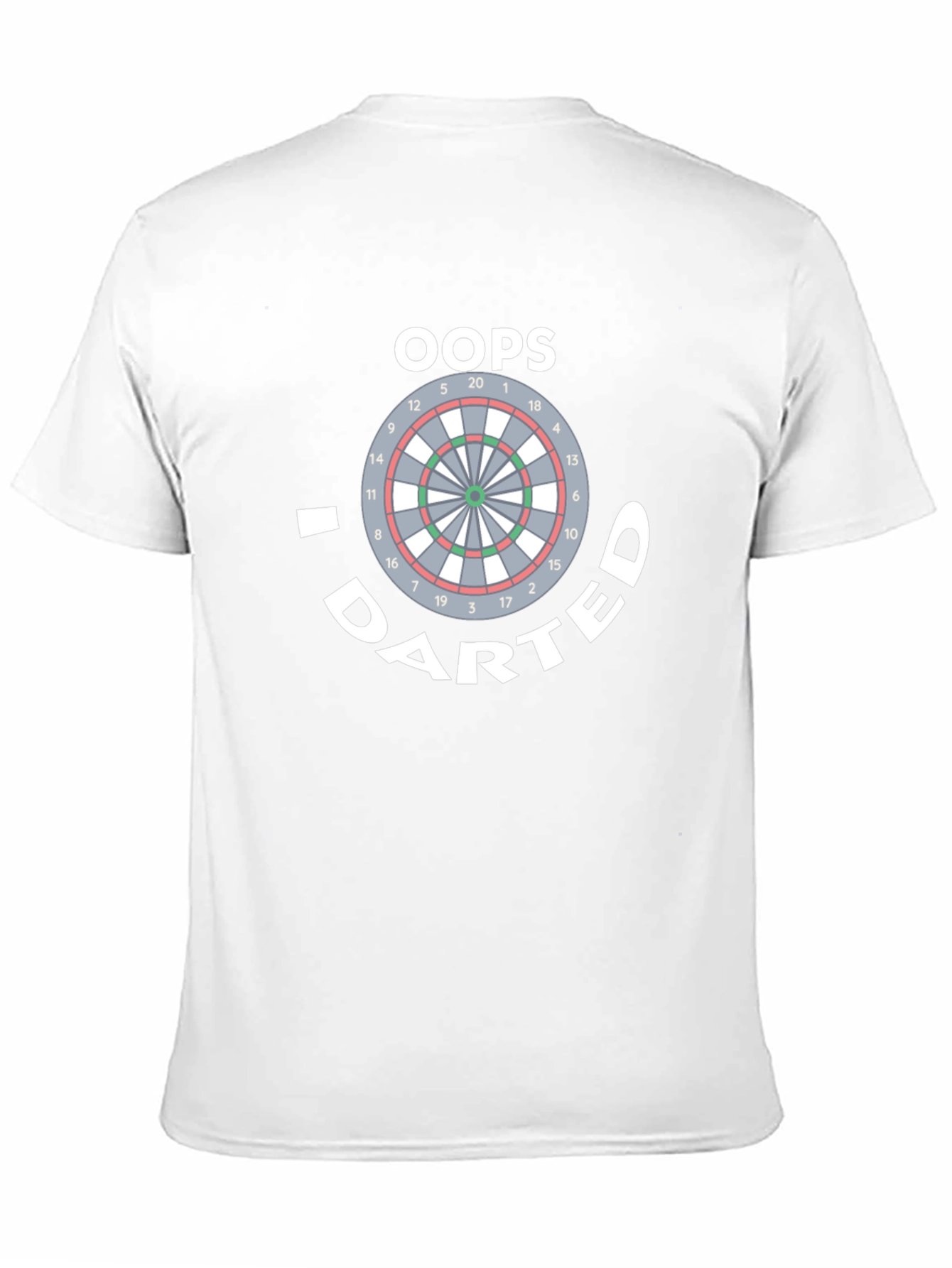 Black Oops I Darted Dartboard T-Shirt view 11