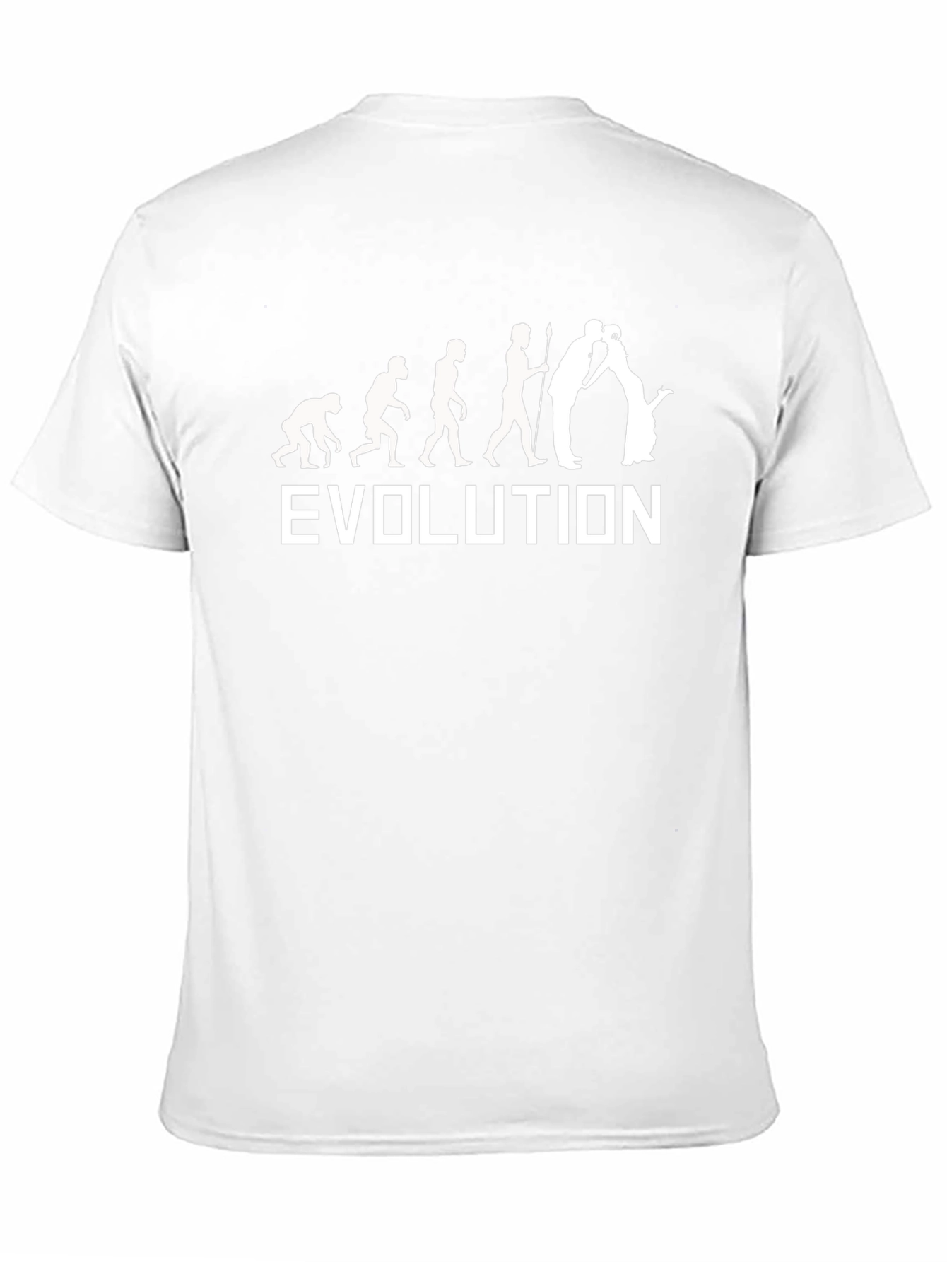 Black Evolution Wedding T-Shirt - Black Cotton Tee view 11