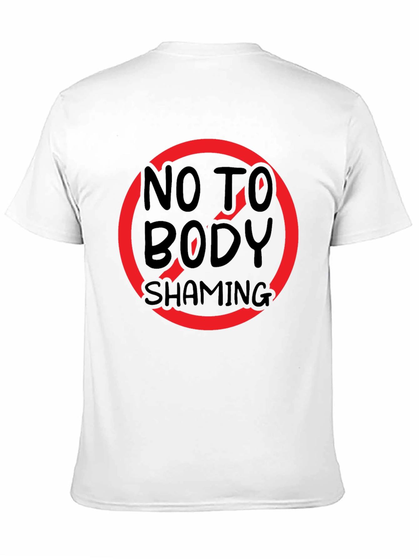 Black No Body Shaming T-Shirt: Black, Graphic Tee view 11