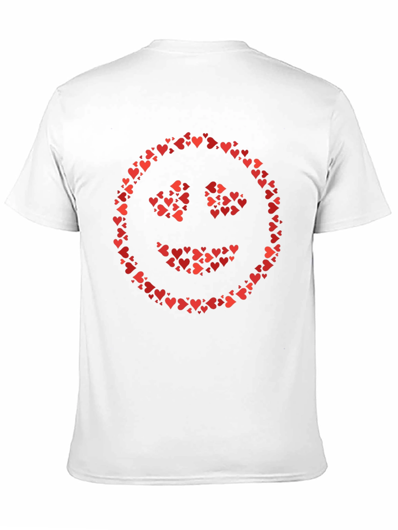 Black Heart Eyes Emoji Graphic Tee - Black Cotton T-Shirt view 11