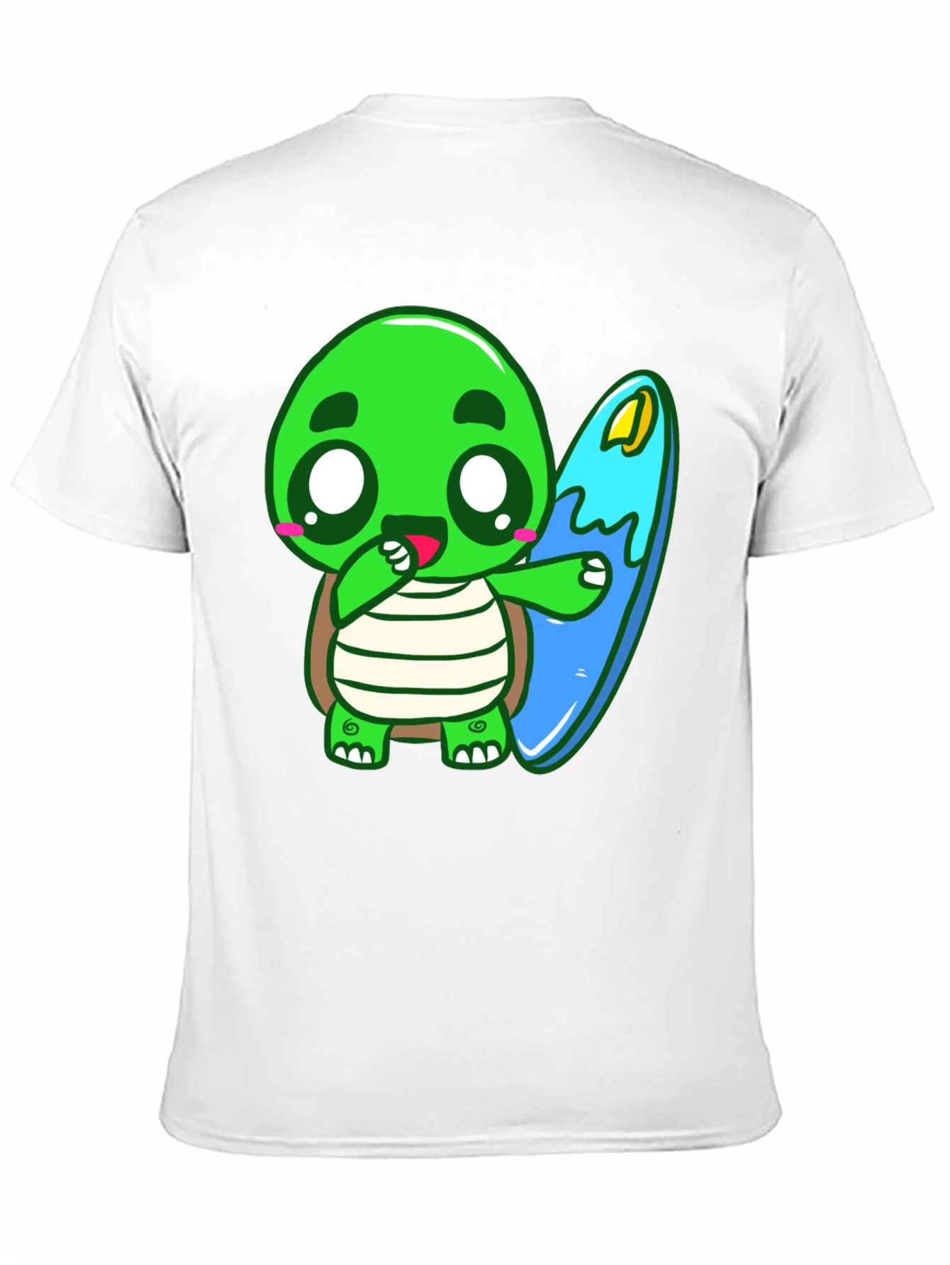 Black Cute Turtle Surfing Graphic Tee view 11