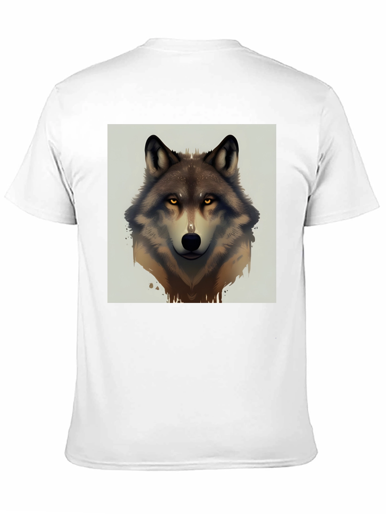 Black Wolf Graphic Tee - Men's Black Short Sleeve T-Shirt view 11