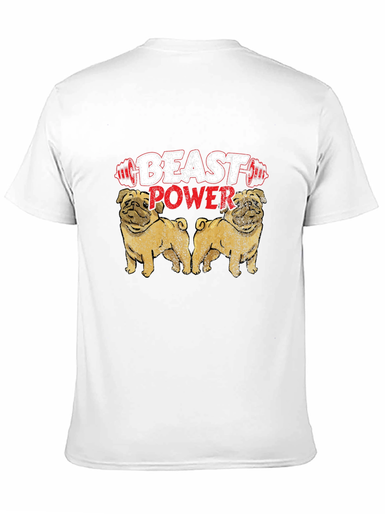 Black Beast Power Pug Graphic Tee view 11