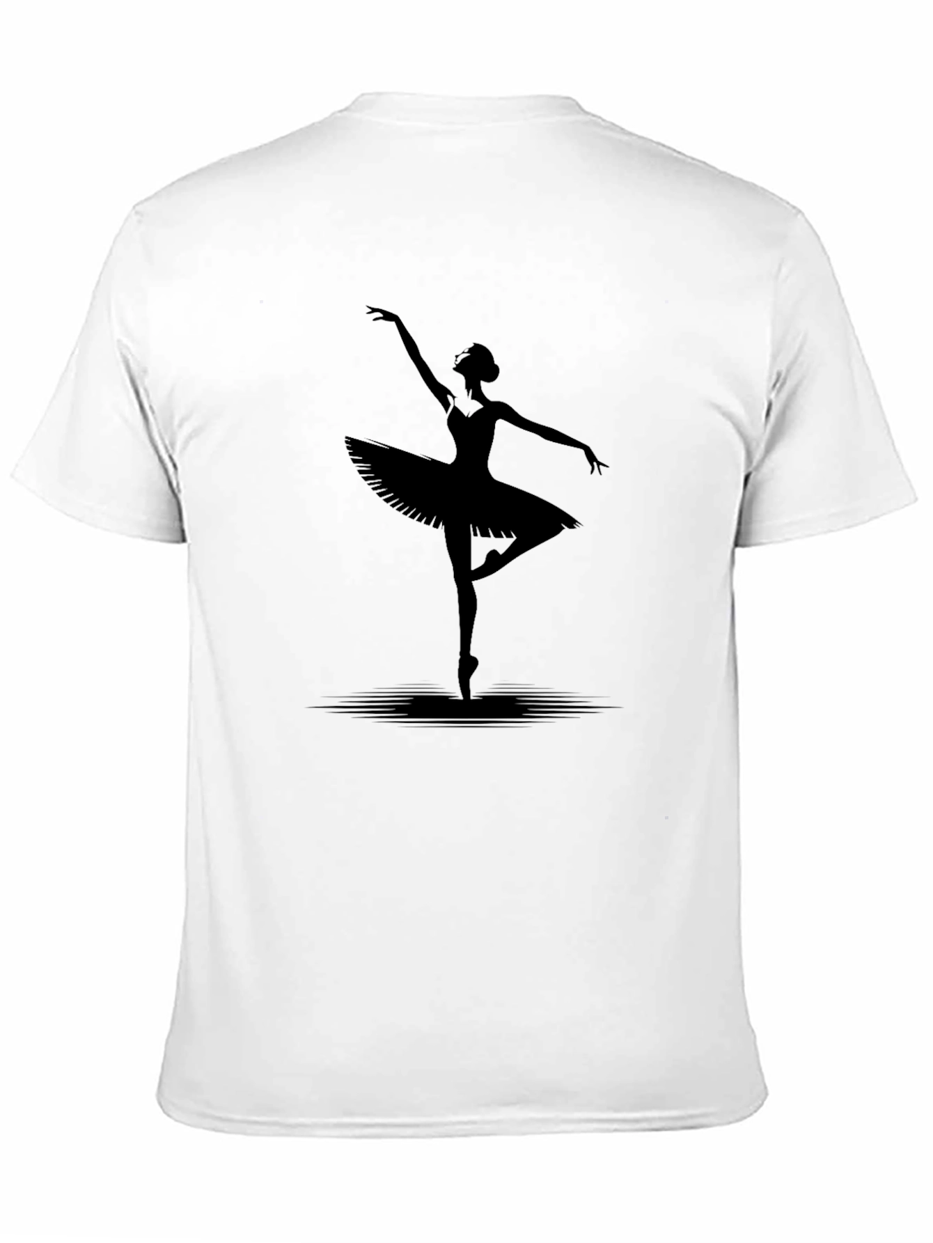 Black Ballerina Silhouette Black Tee view 11