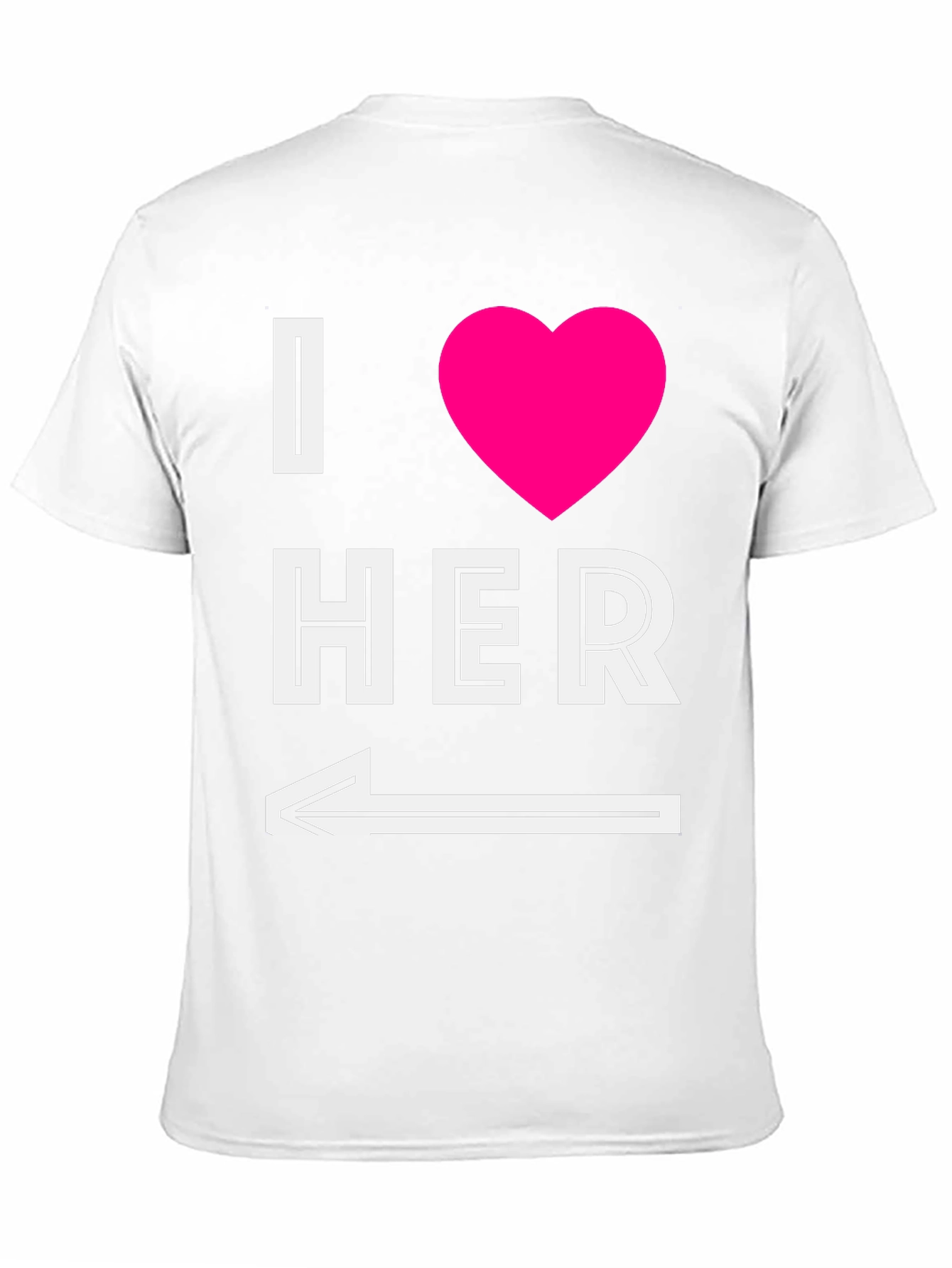 Black I Heart Her T-Shirt with Arrow Graphic view 11