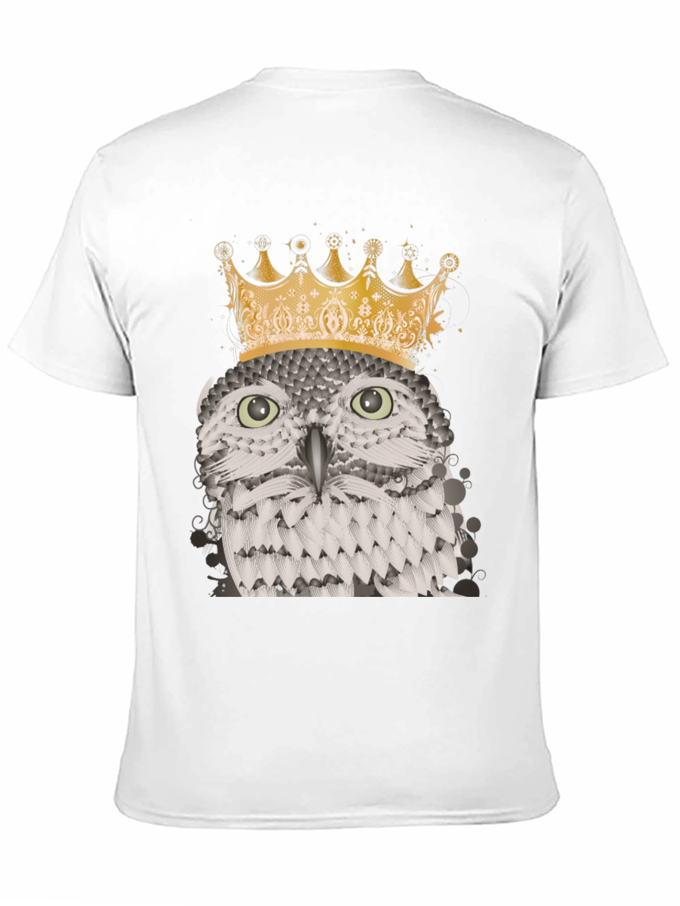 Black Owl King Graphic Tee - Black Cotton Blend T-Shirt view 11