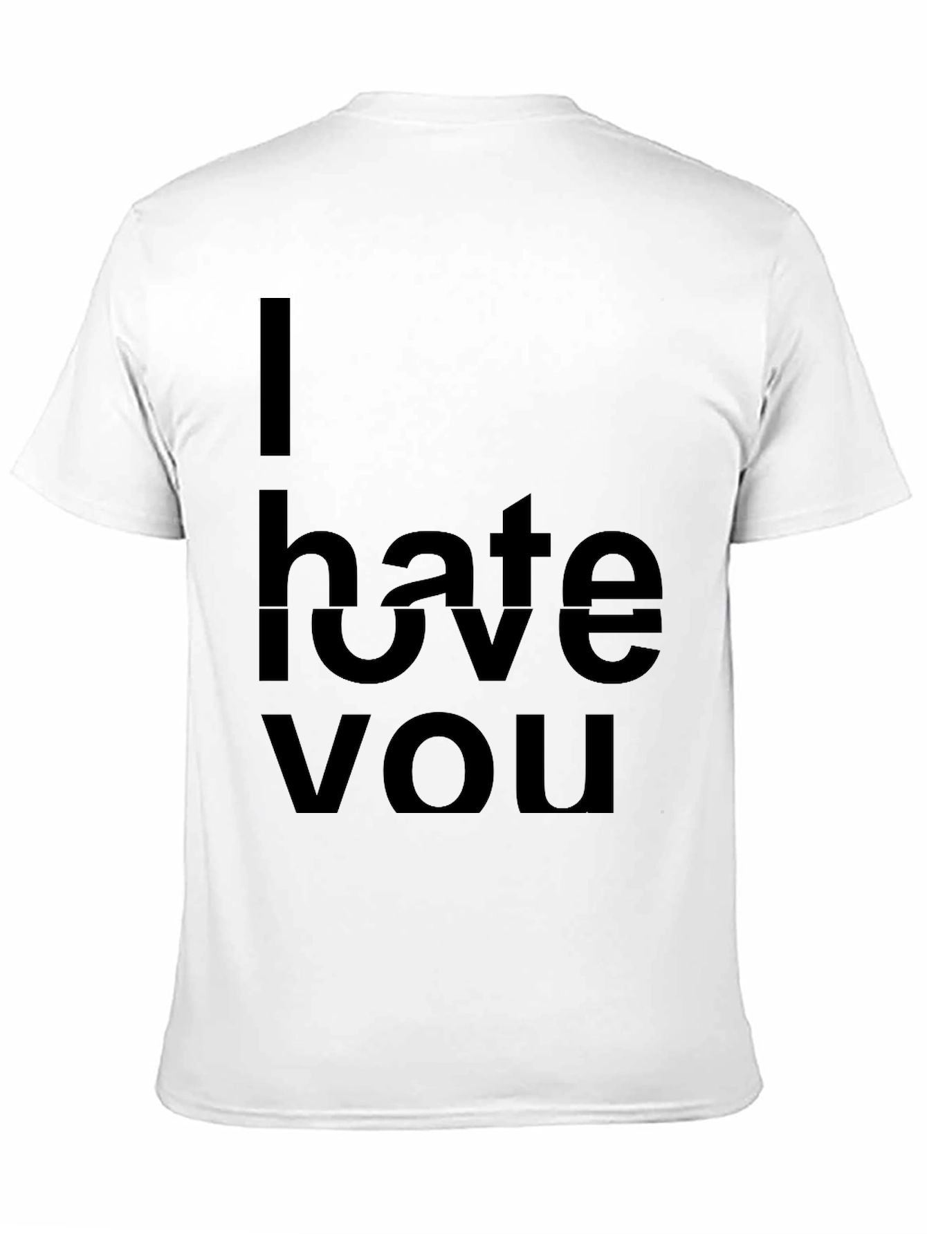 Black I Hate Love You Graphic T-Shirt - Black view 11