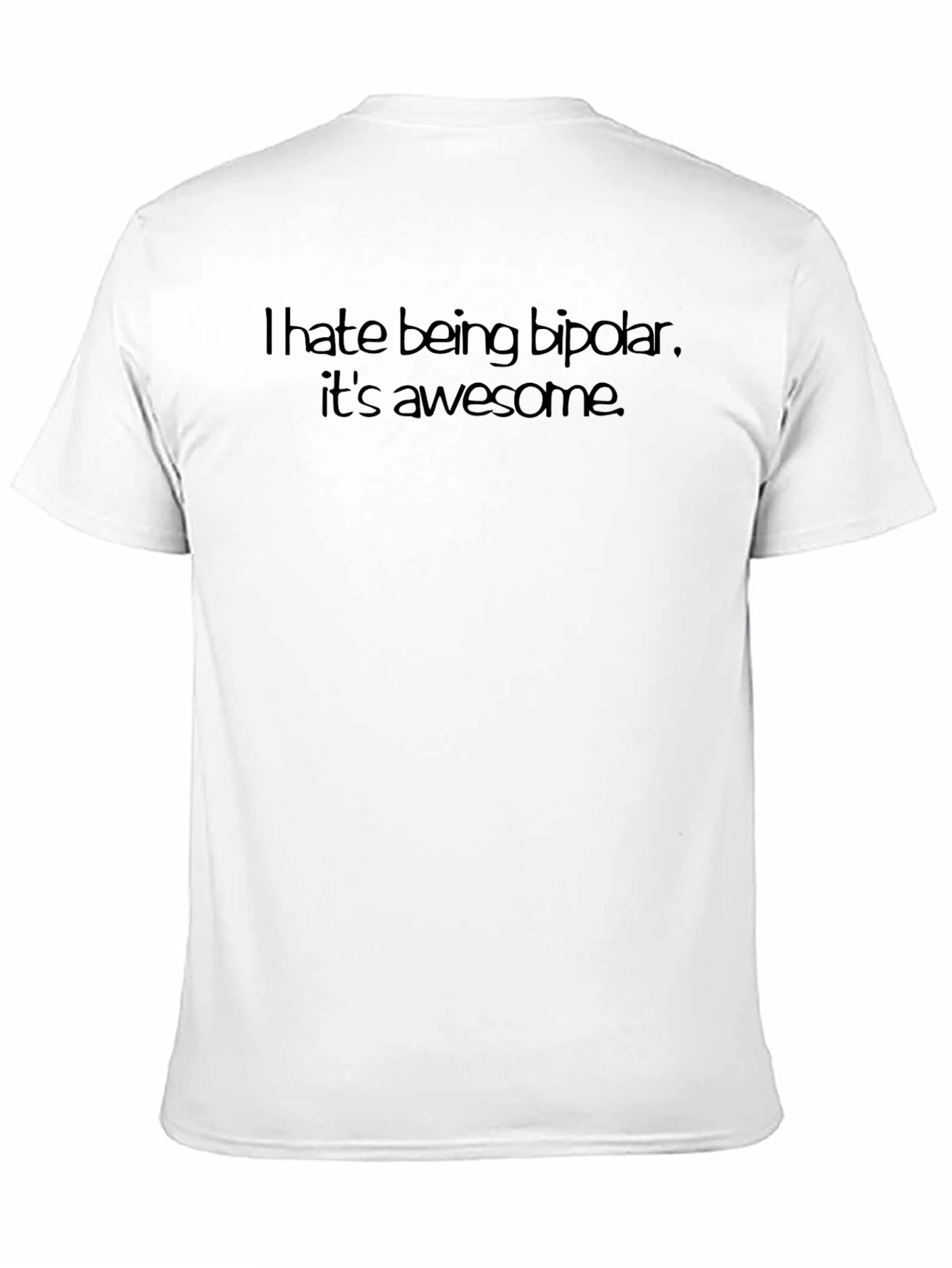 Black Bipolar Awesome Black Tee - Unique Design view 11