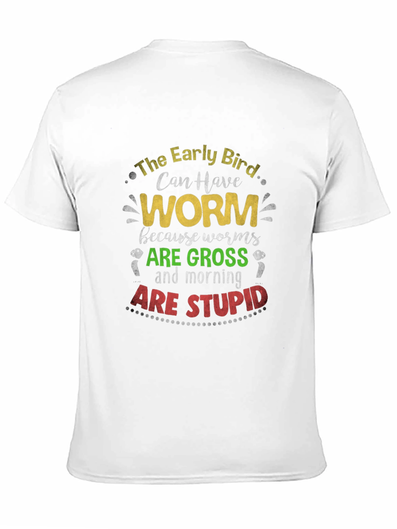 Black Early Bird Worms Graphic Tee view 11