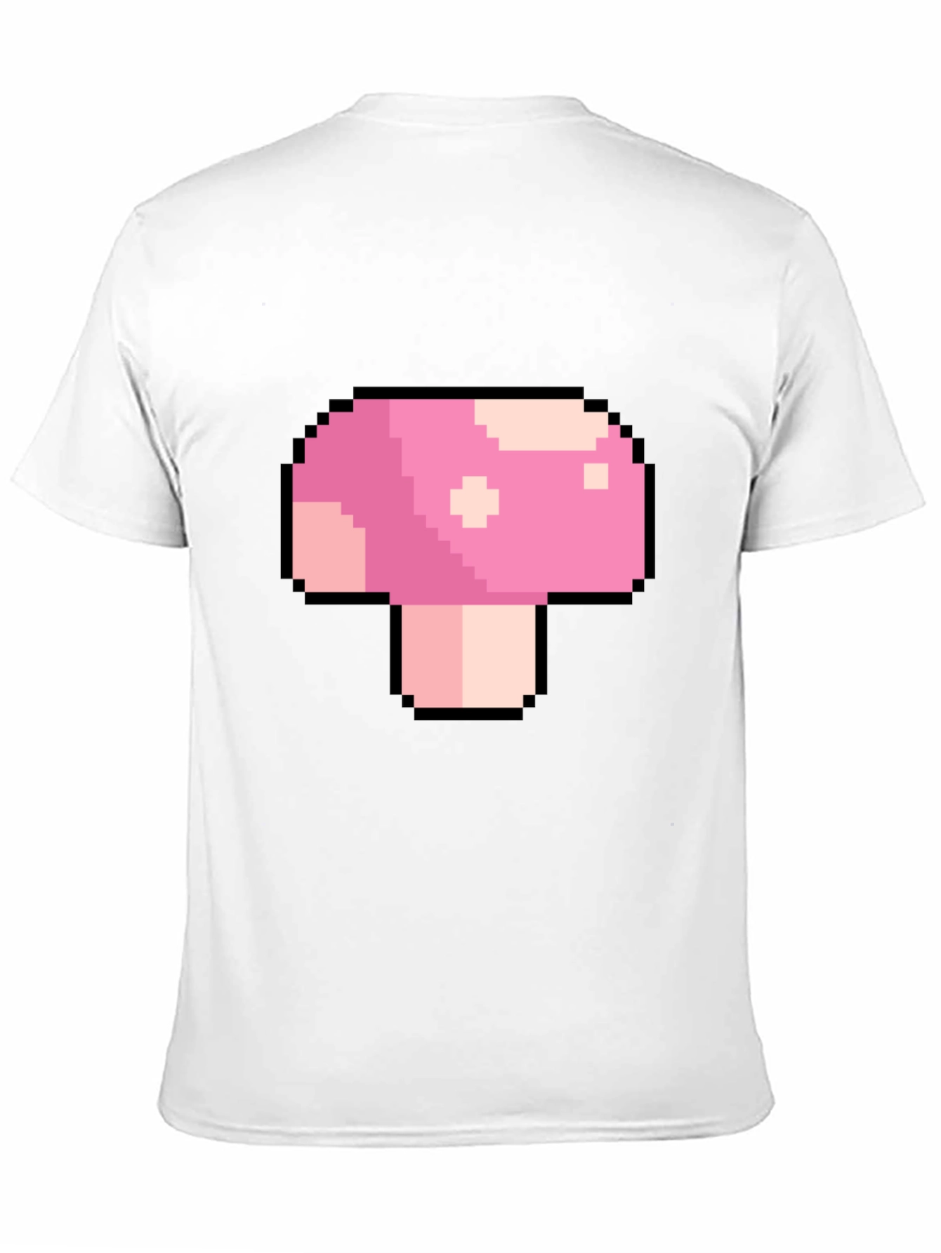 Black Pixel Mushroom Graphic T-Shirt - Retro Gaming Tee view 11