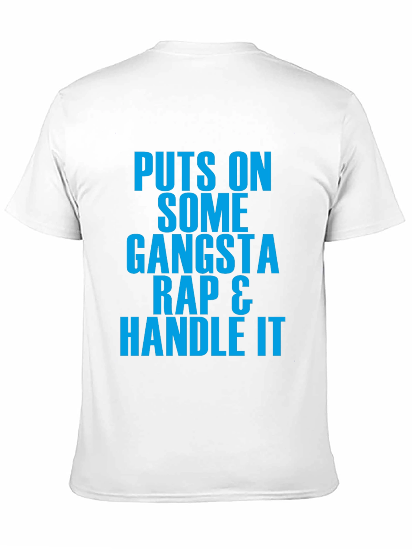 Black Gangsta Rap Graphic Tee - Handle It Black T-Shirt view 11