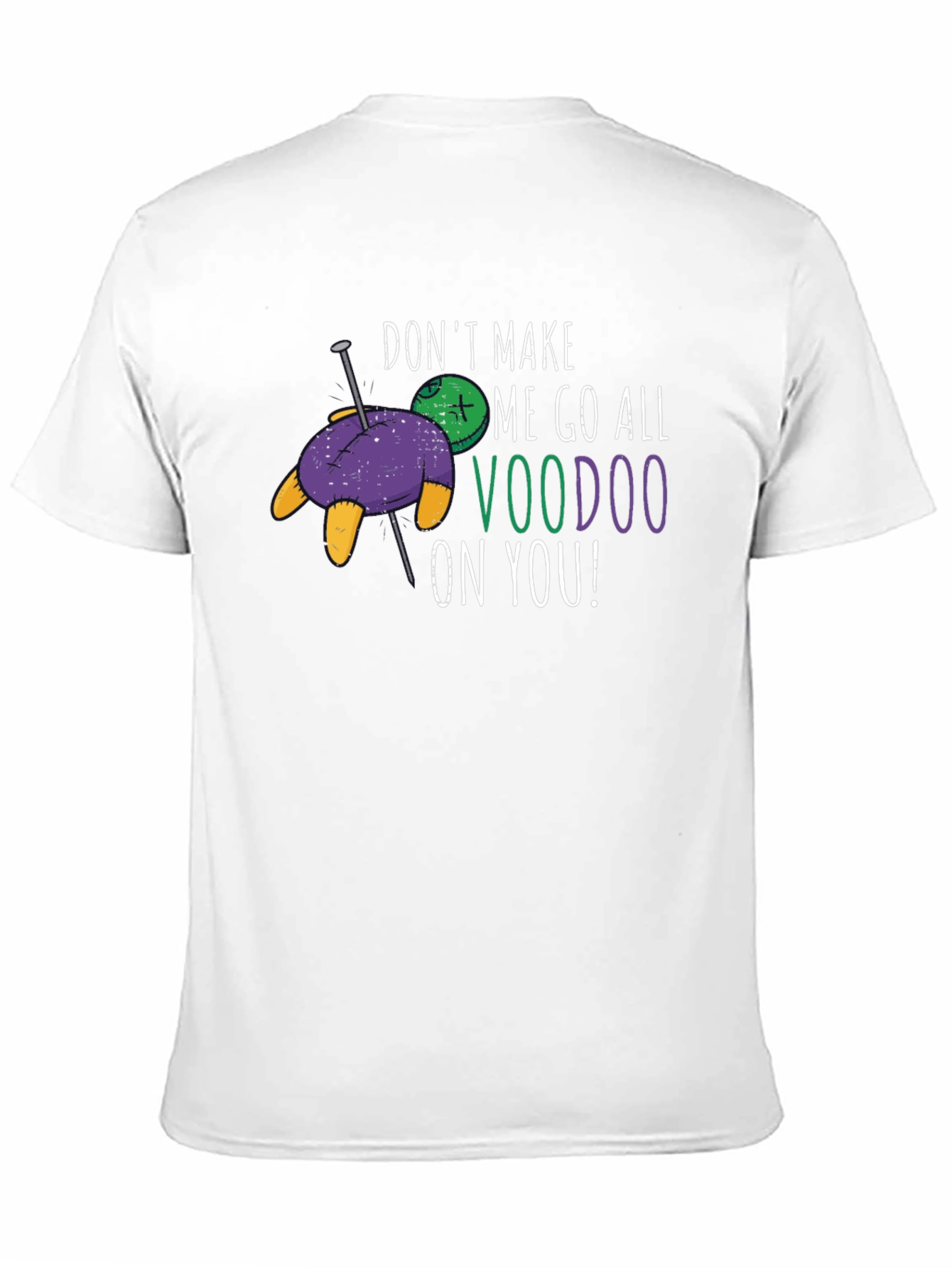 Black Voodoo Doll Novelty Graphic T-Shirt view 11