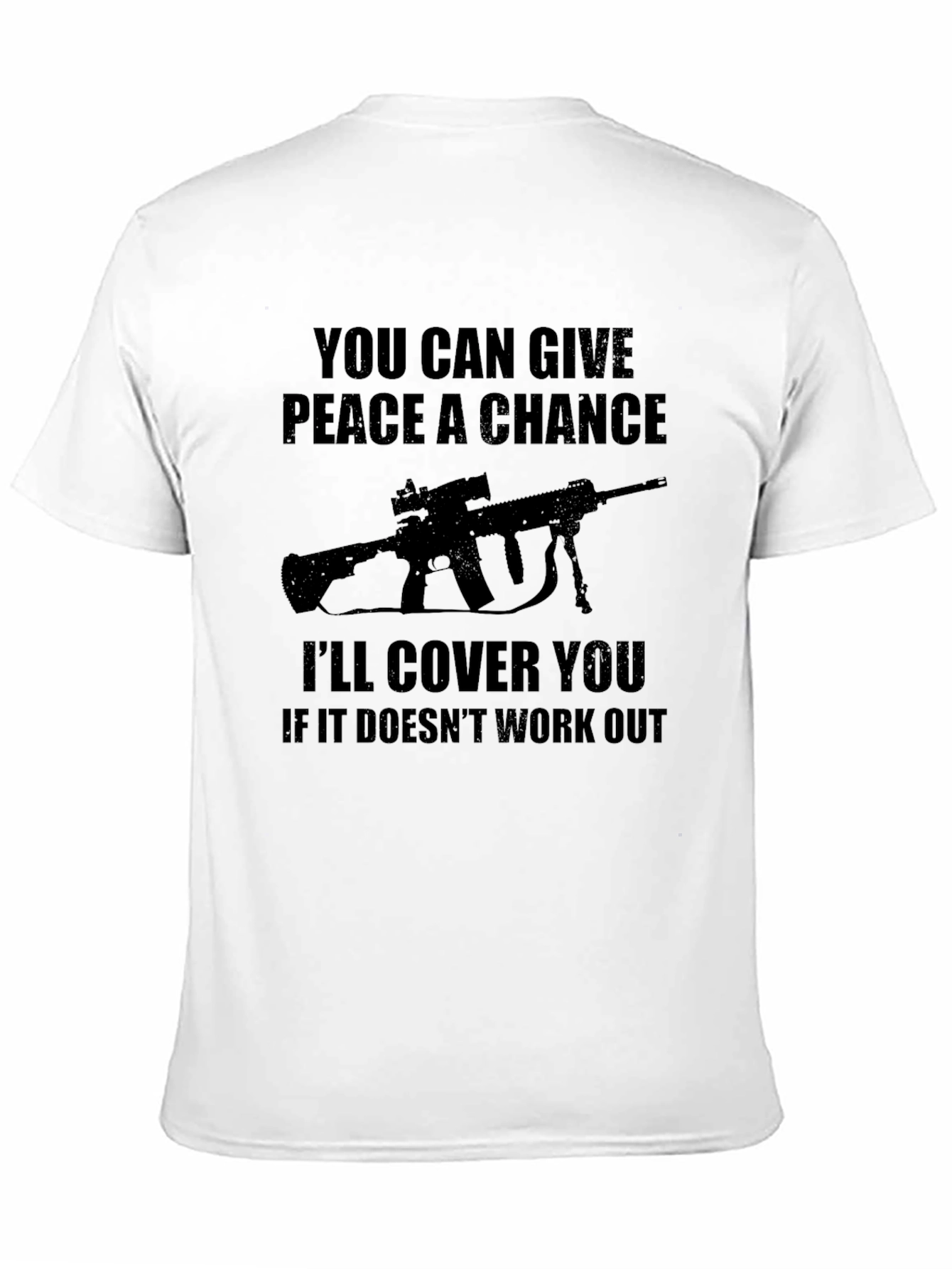 Black Give Peace A Chance T-Shirt view 11